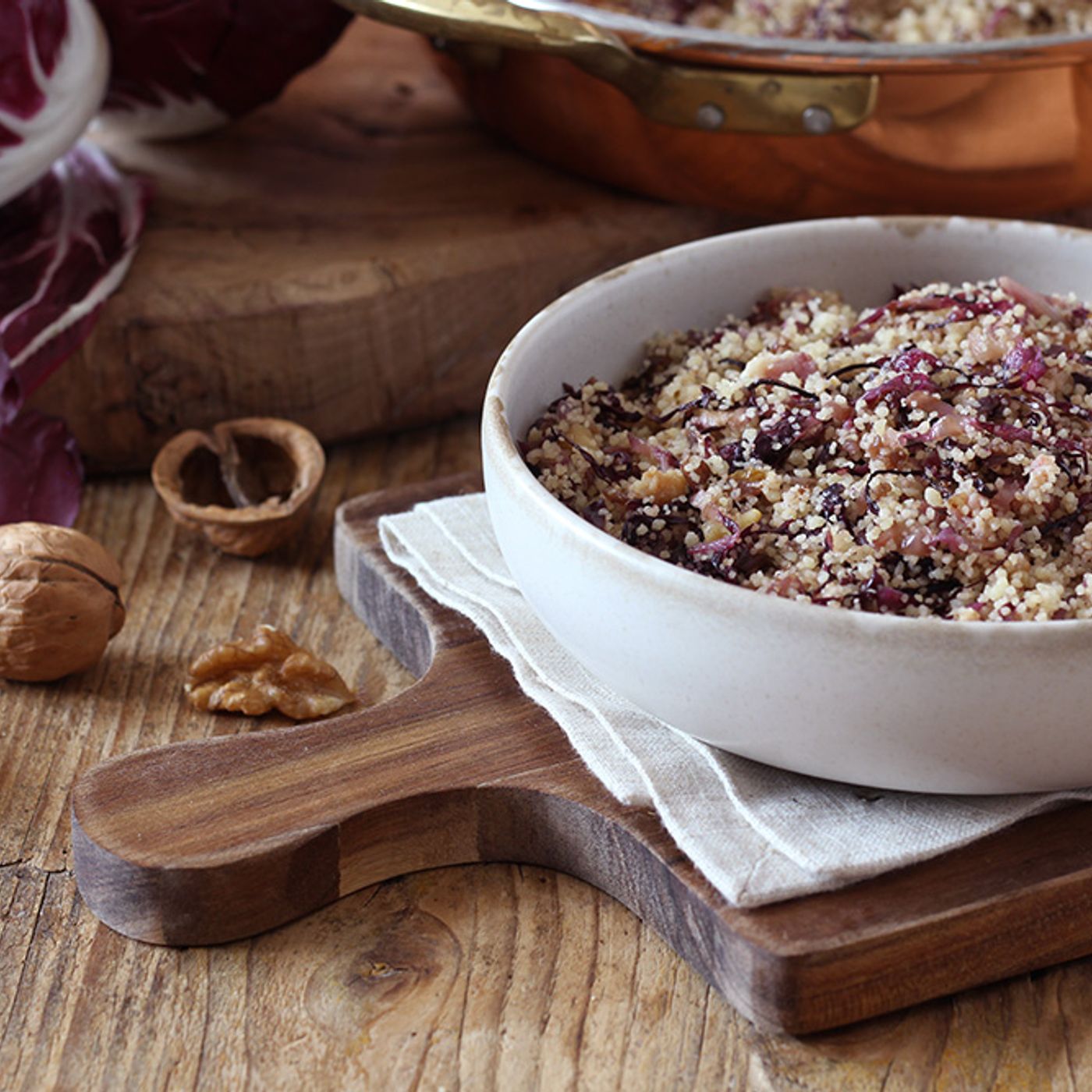 Cous cous al radicchio con note balsamiche