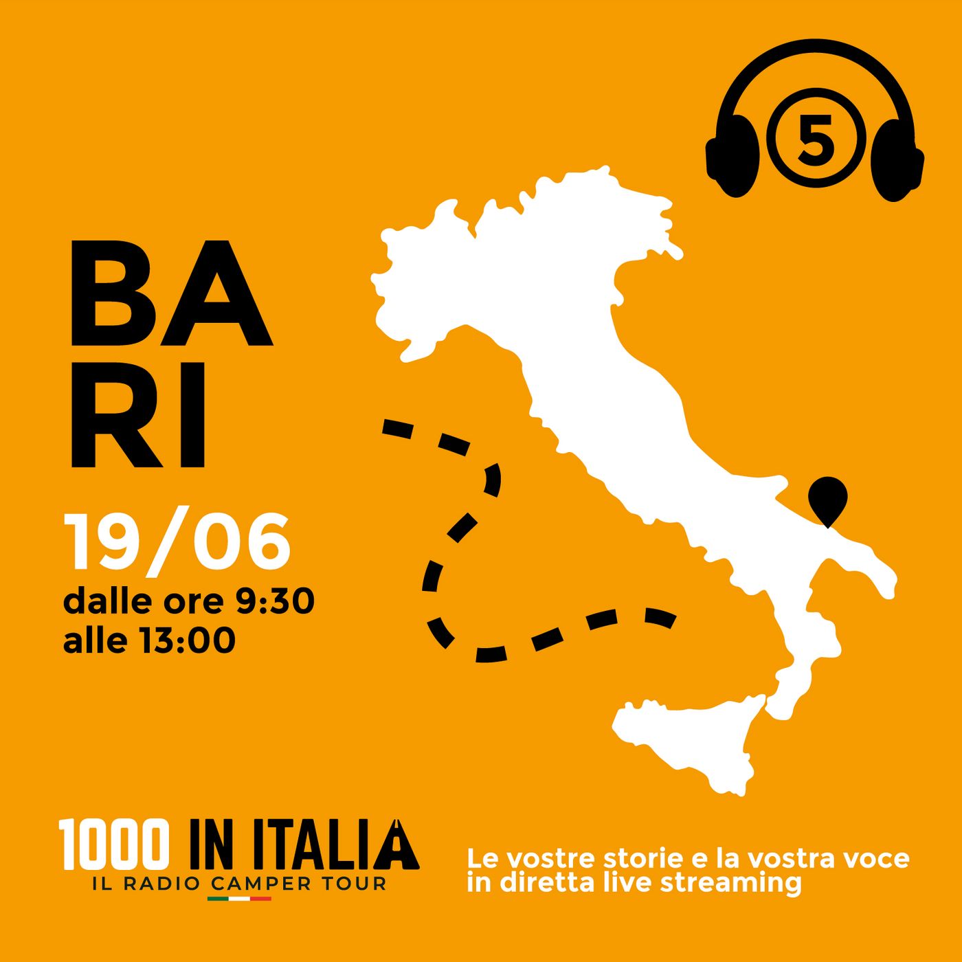 Mille in Italia, il radio camper tour