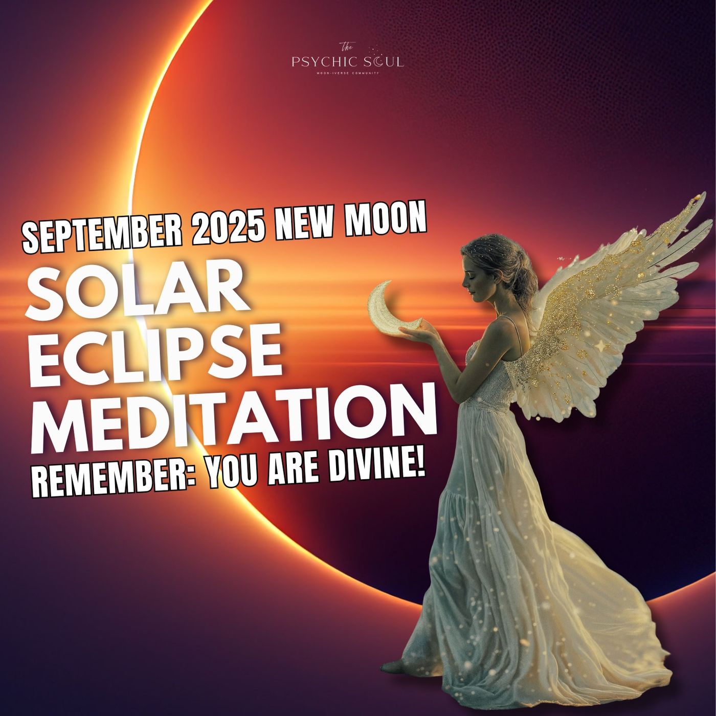 Solar Eclipse Guided Meditation | Virgo New Moon September 21, 2025 | Rebirth Your Angel Wings 🪽