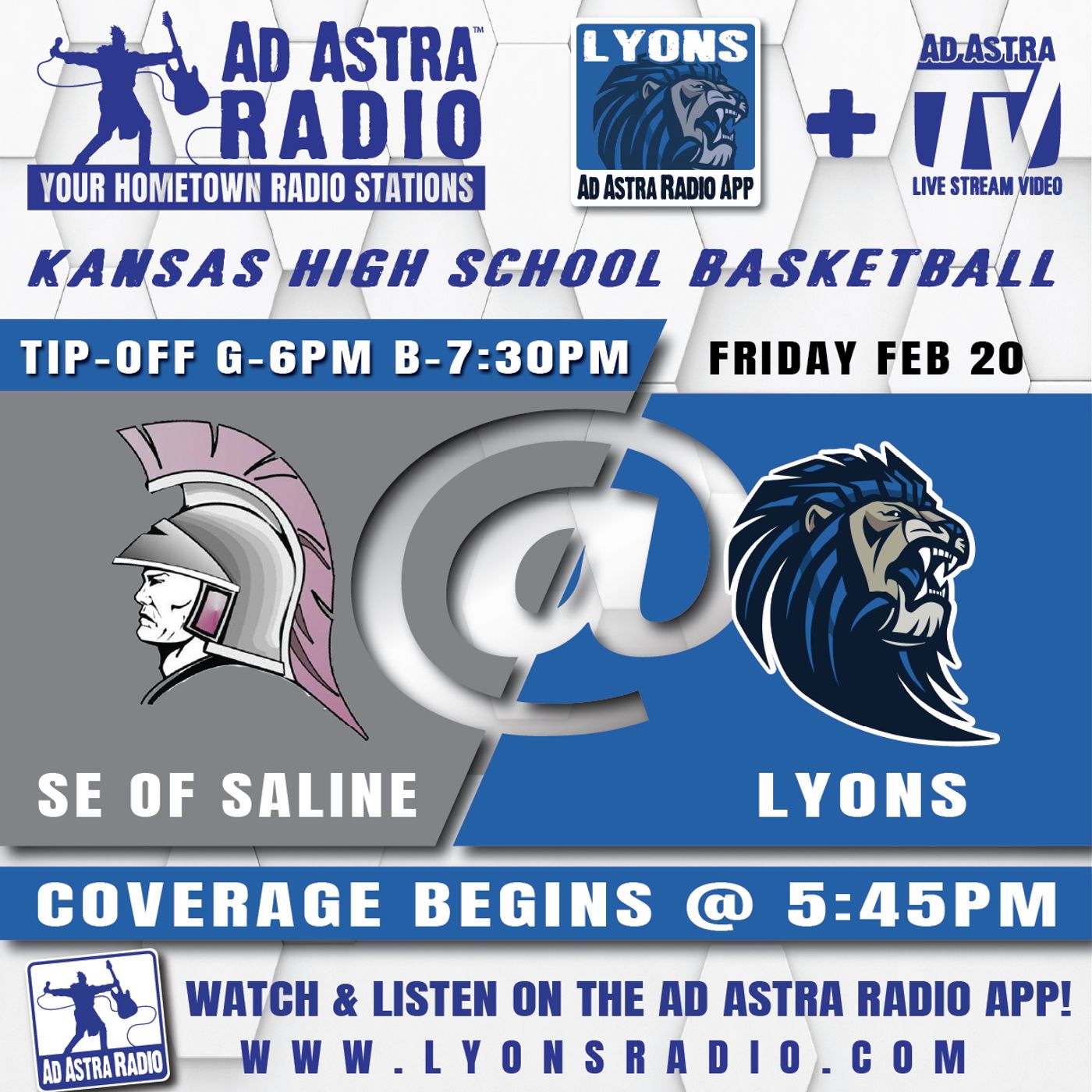 Southeast of Saline Trojans at Lyons Lions Boys High School Basketball (February 20, 2026) episode artwork