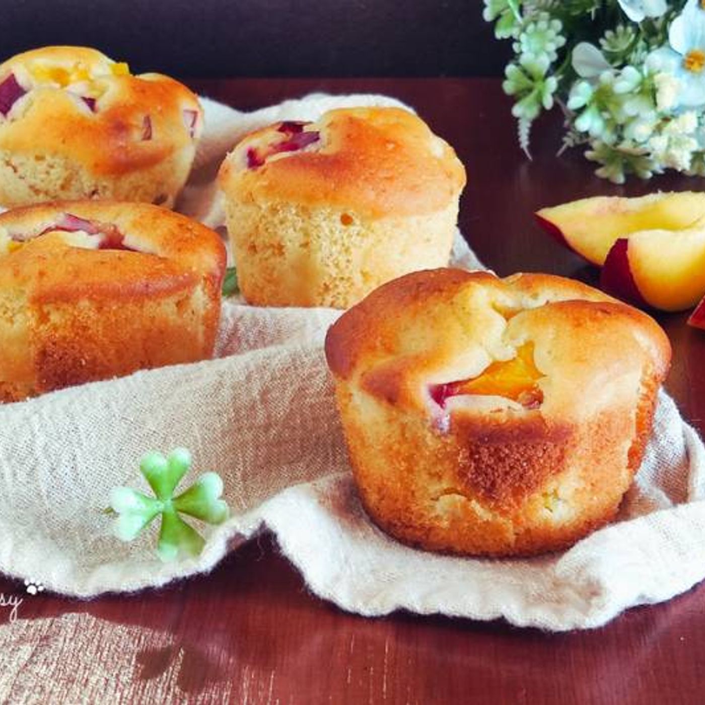 Muffin alle pesche e yogurt