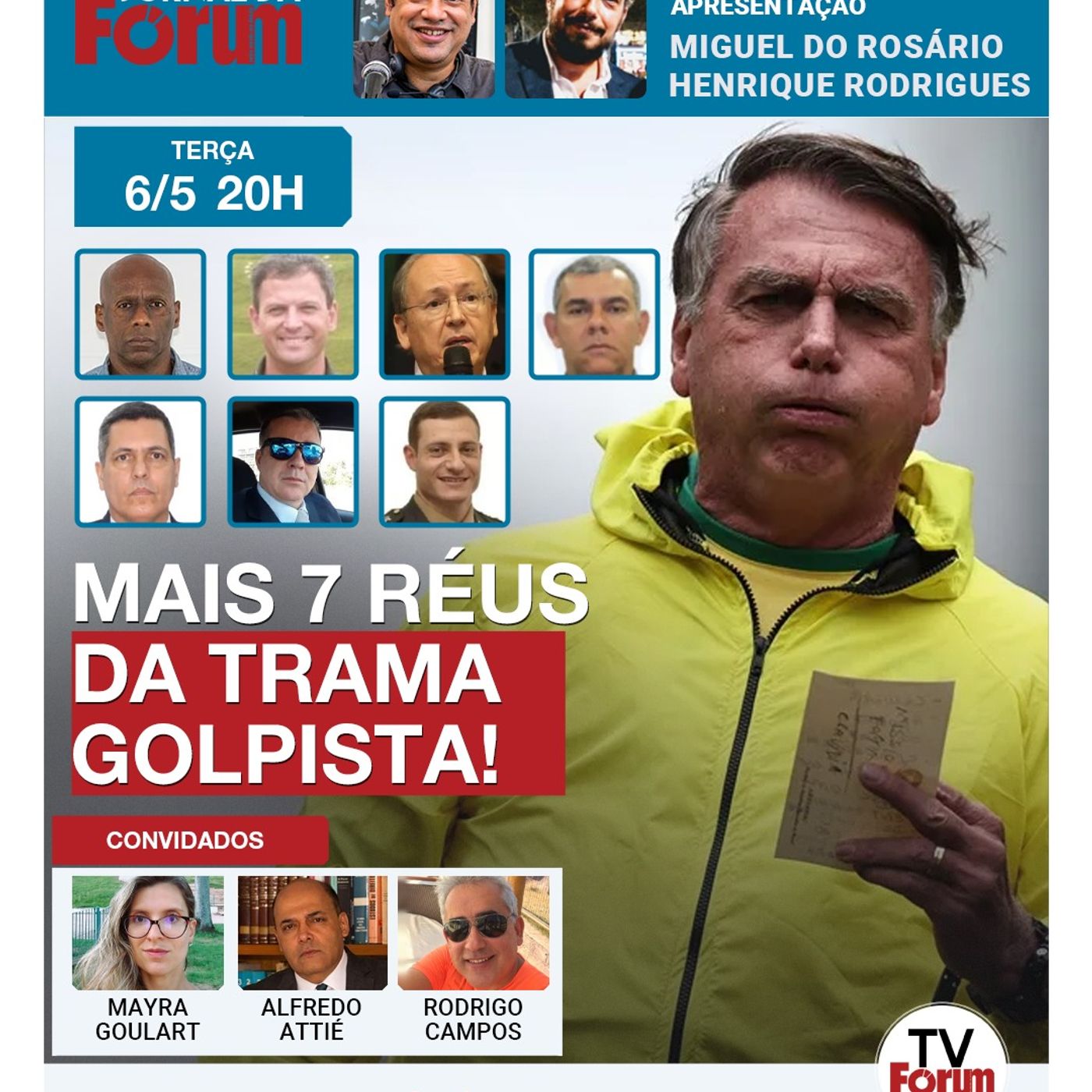 STF forma maioria para tornar réus mais 7 golpistas | Fux enfurece bolsonaristas | 06.05.25 episode artwork