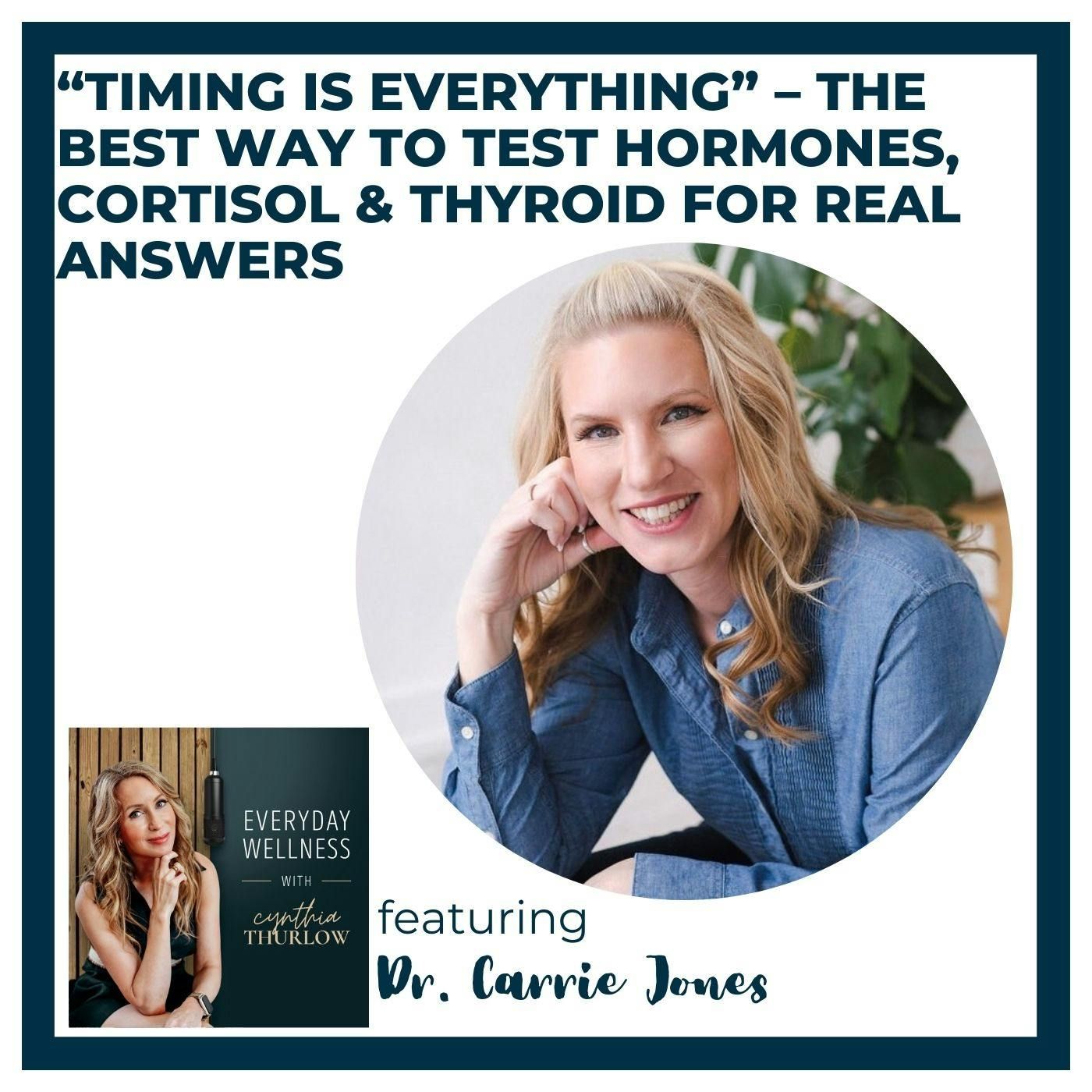 Ep. 567 “Timing Is Everything” – The Best Way to Test Hormones, Cortisol & Thyroid for Real Answers with Dr. Carrie Jones | Menopause & Test Ep. 567 “Timing Is Everything” – The Best Way to Test Hormones, Cortisol & Thyroid for Real Answers with Dr. Carrie Jones | Menopause & Test