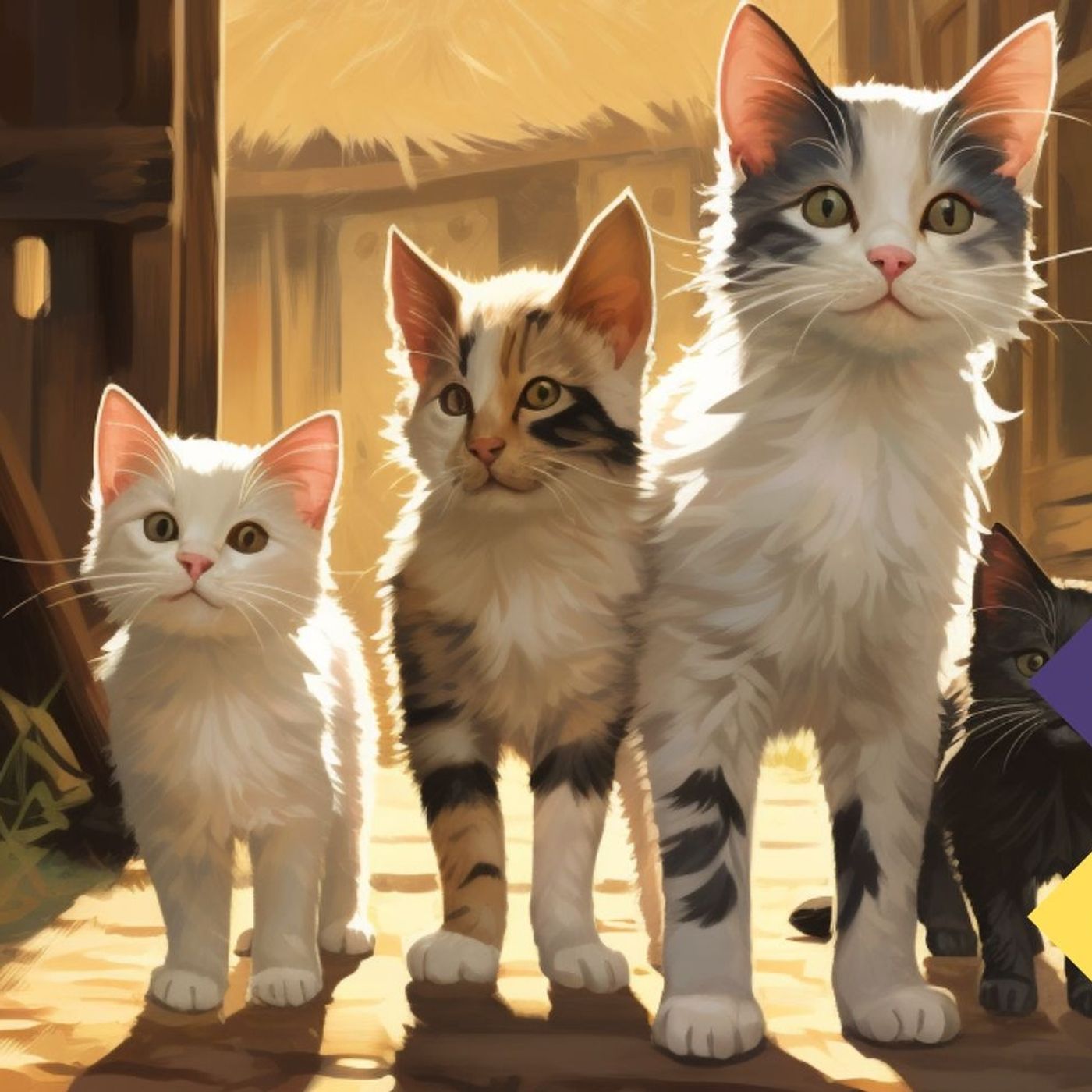 Mrs Tabby Gray and her three little kittens | Short Kids Stories About Cats episode artwork