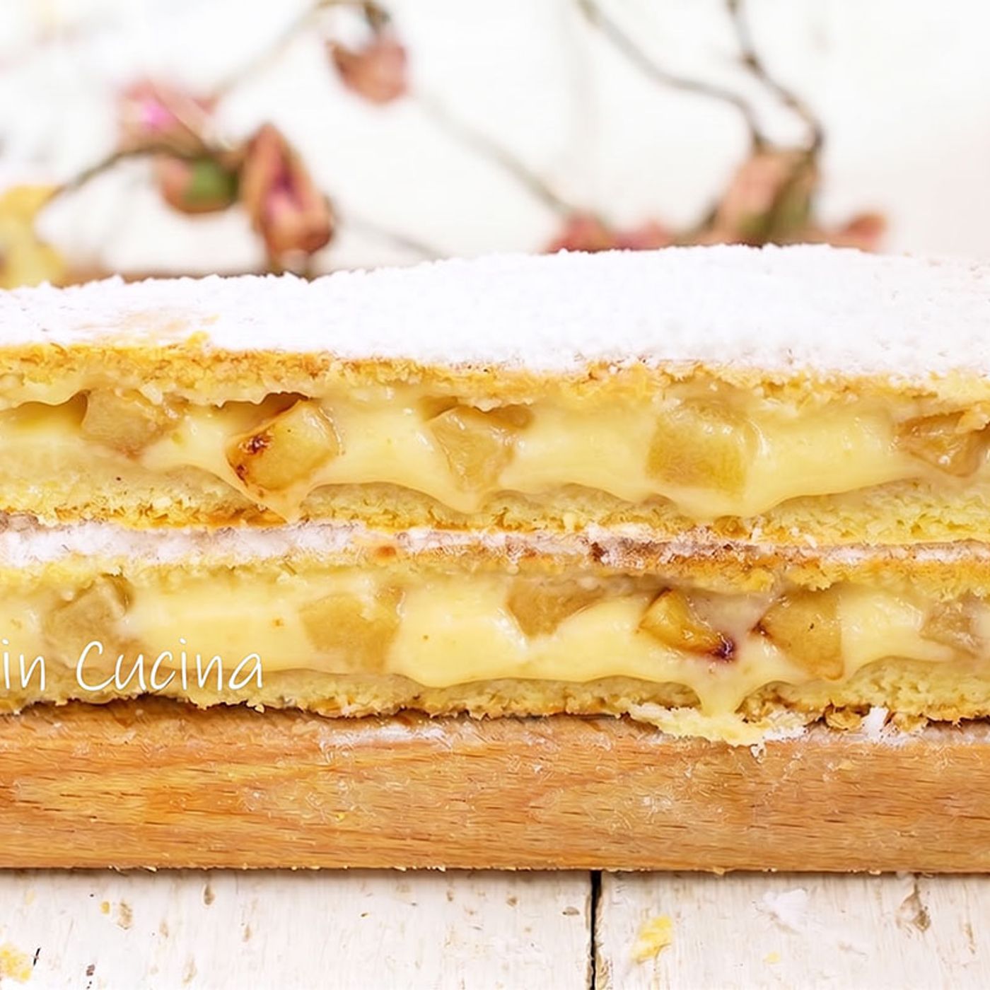 Biscottone alle mele e crema pasticcera