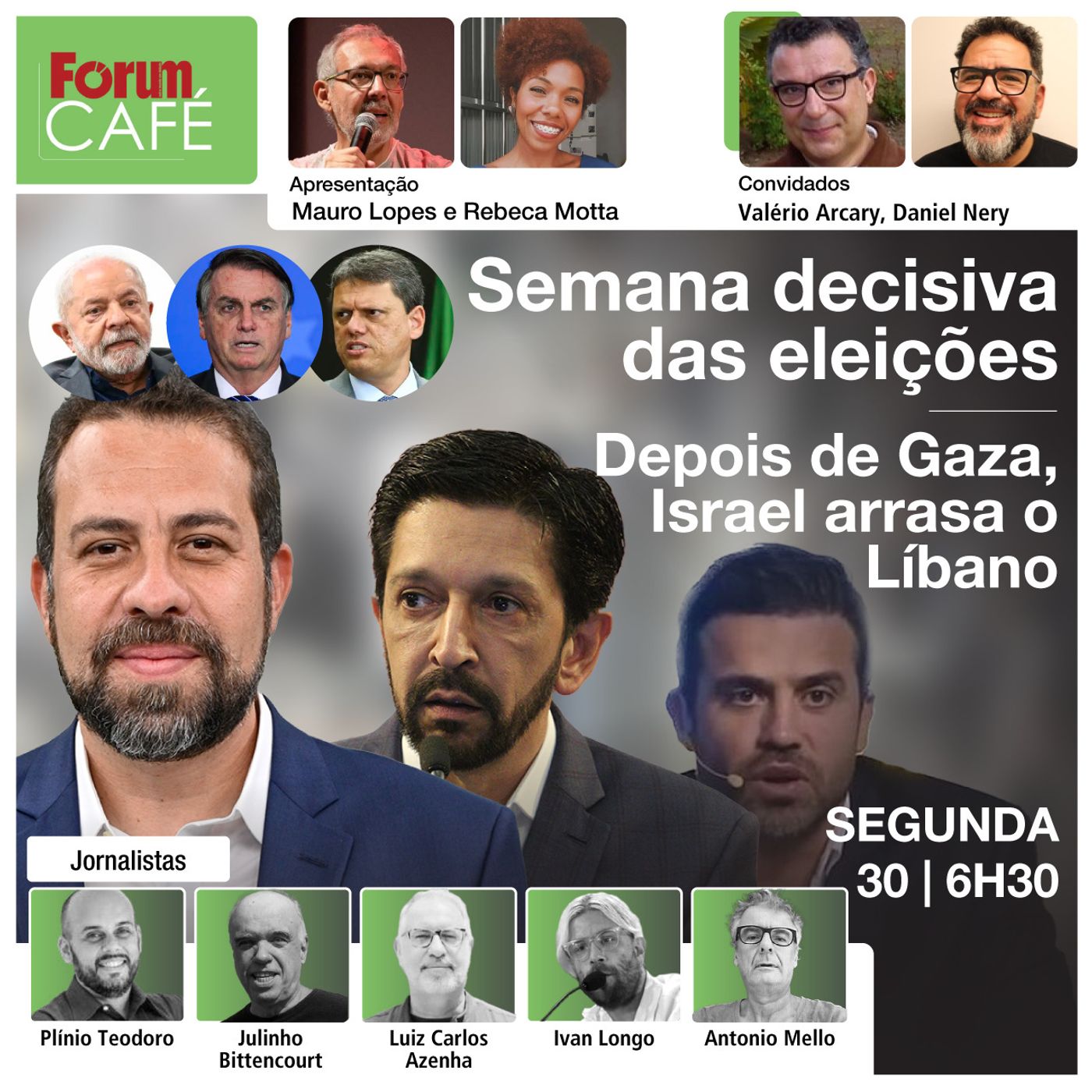 Semana decisiva das eleições | Depois de Gaza, Israel arrasa o Líbano | Fórum Café | 30.9.24