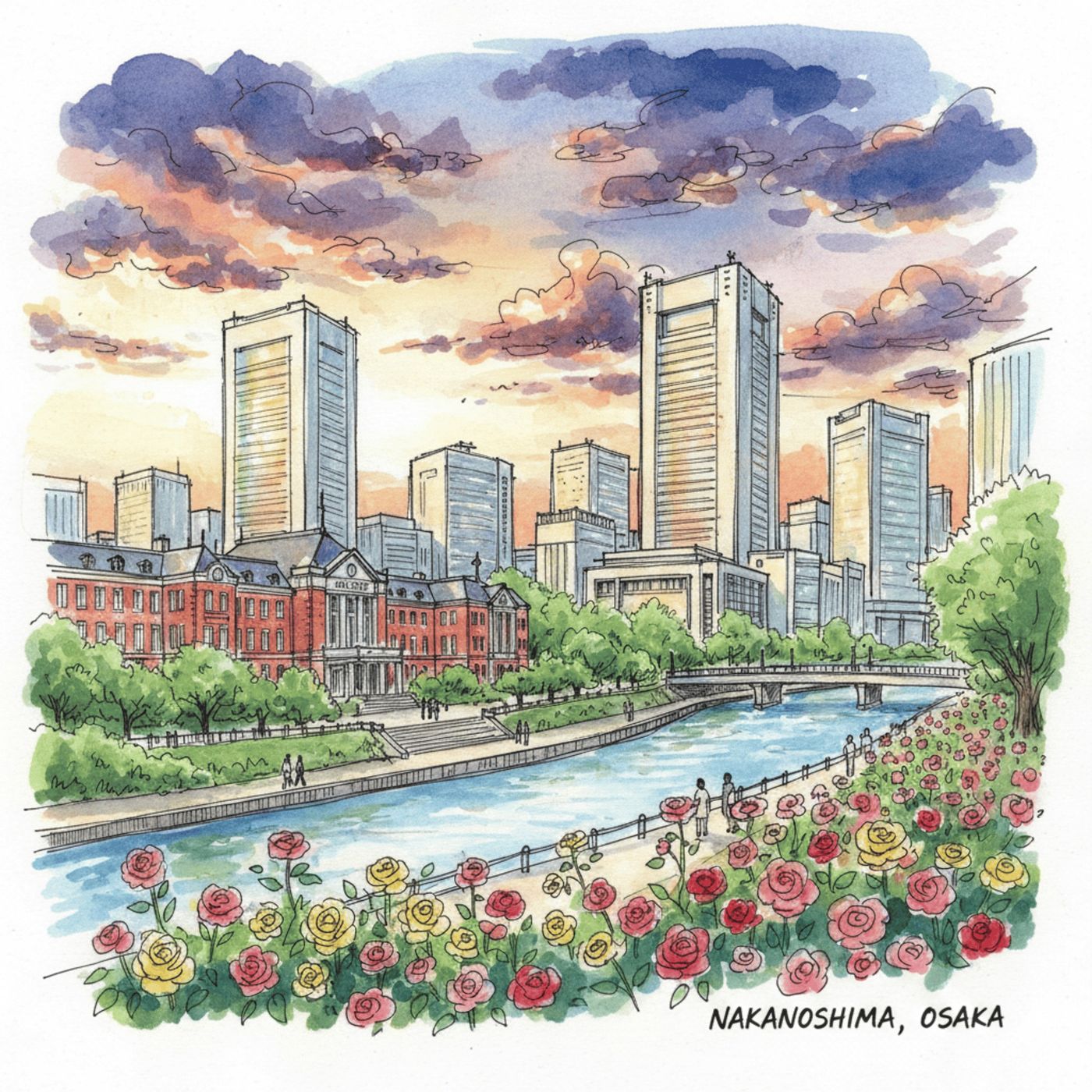 (ENG) the historical evolution of Nakanoshima, an island in Osaka episode artwork