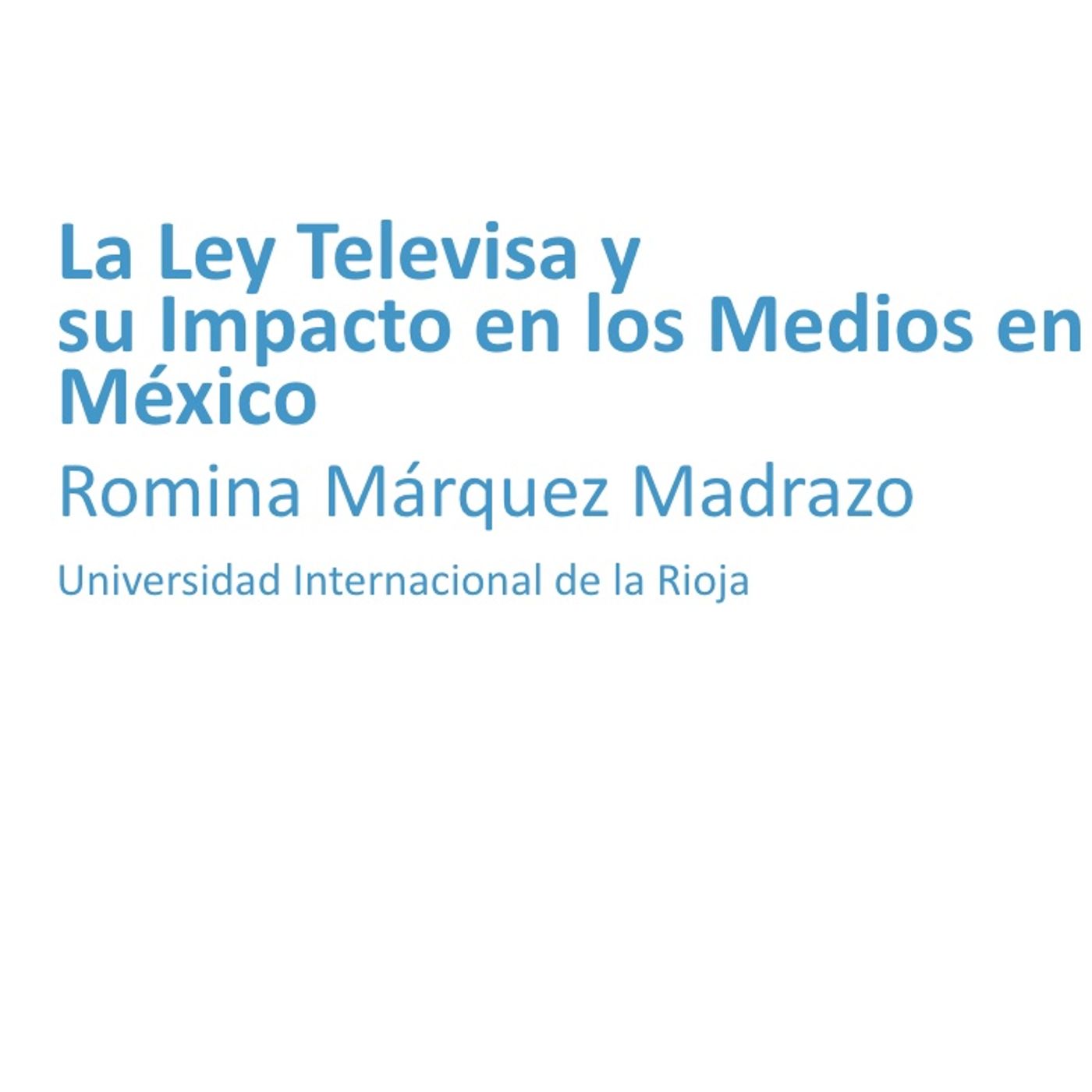 La ley Televisa y su Impacto en la TV podcast artwork