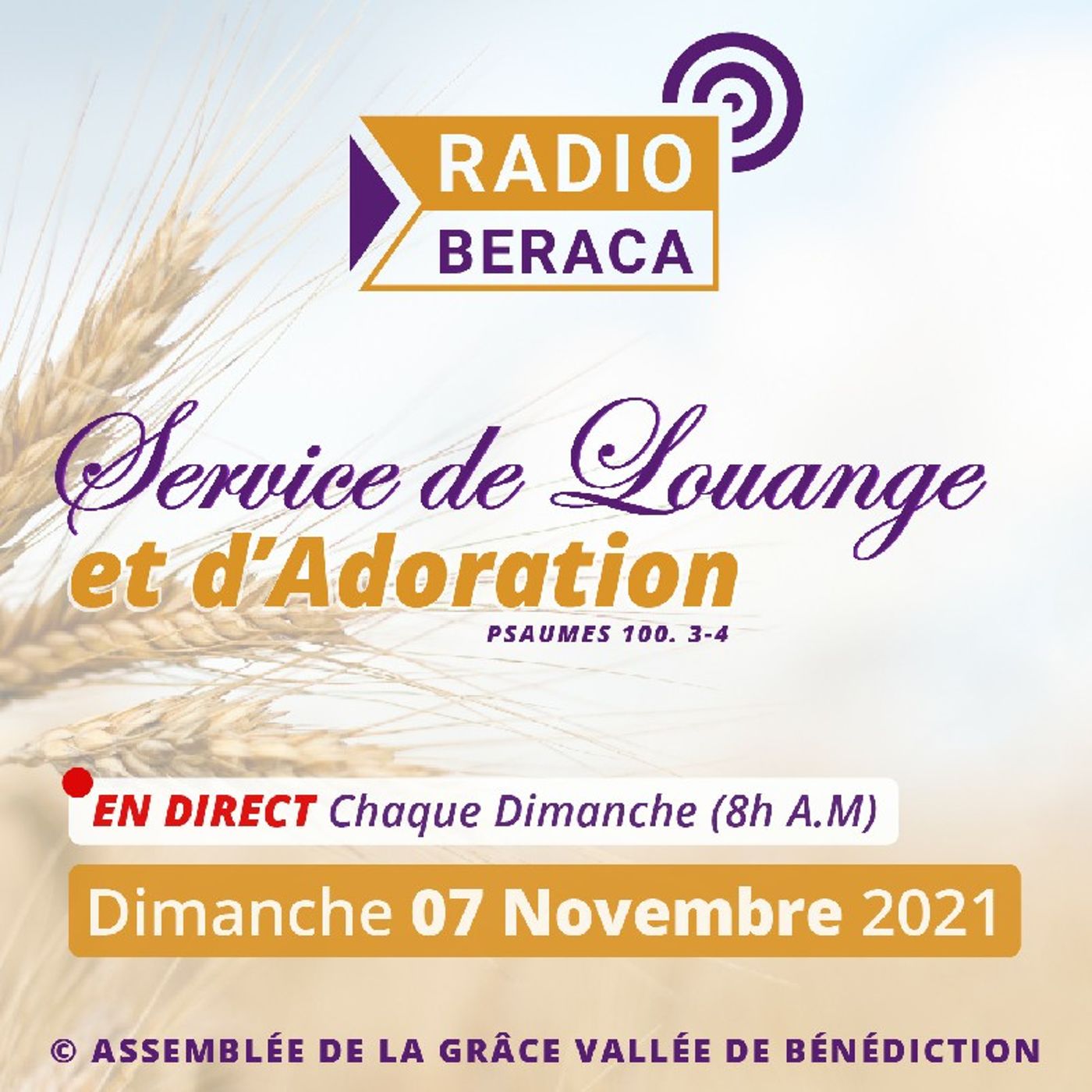 Dimanche 07 novembre- Service de louange et d'adoration episode artwork