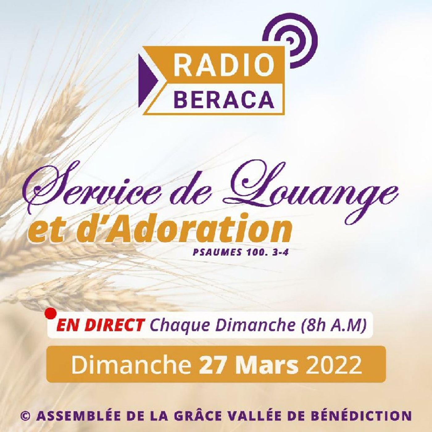 Dimanche 27 Mars 2022.- Service de Louange Et D'adoration episode artwork