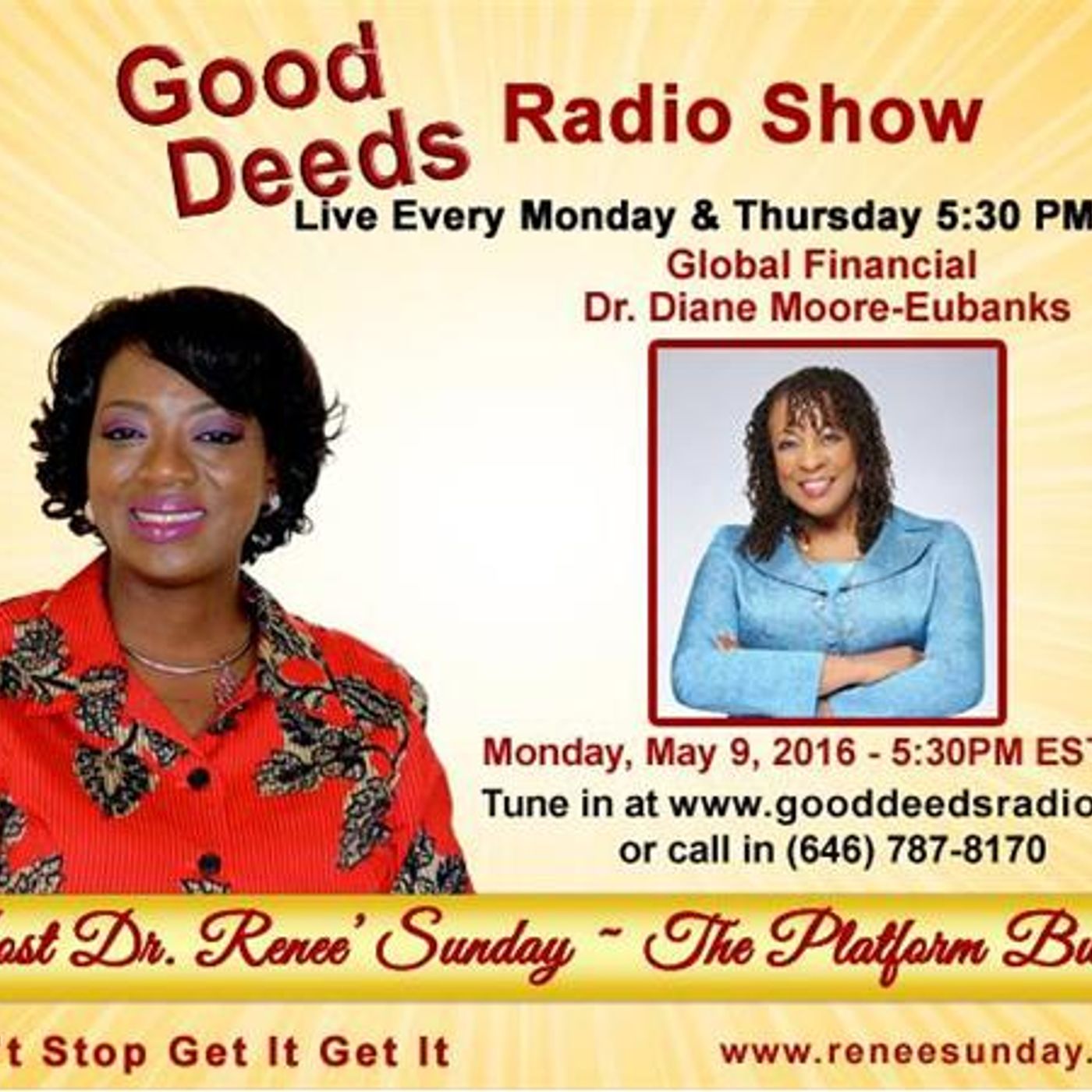 Global Financial Dr. Diane Moore-Eubanks shares on Good Deeds episode artwork