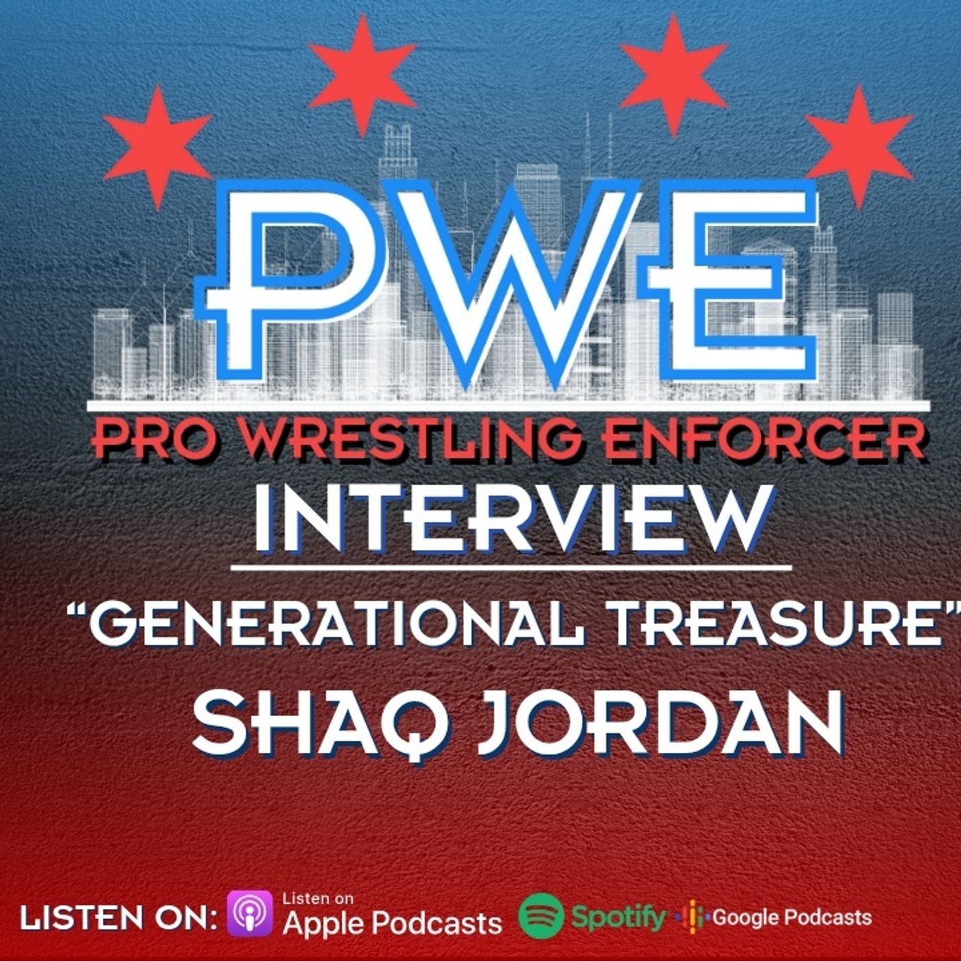 Chicago Indepenent Pro Wrestler "Generational Treasure" Shaq Jordan PWE Report Podcast episode artwork