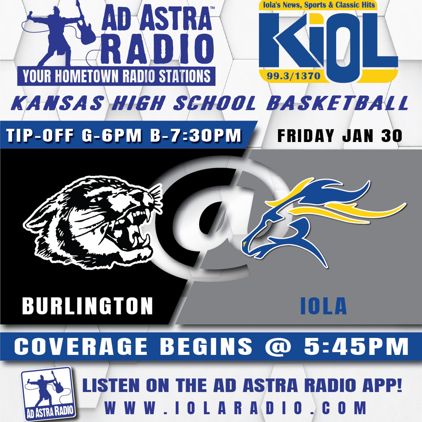 Burlington Wildcats at Iola Mustangs High School Basketball (January 30, 2026) episode artwork
