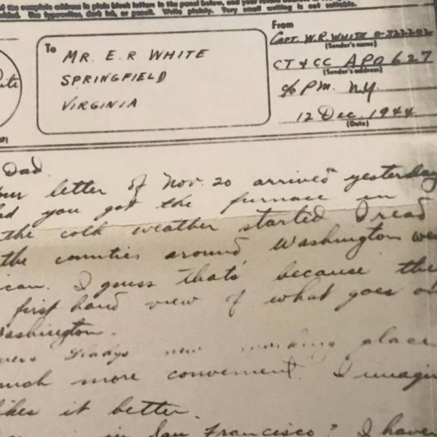 War and Family: Letters Home