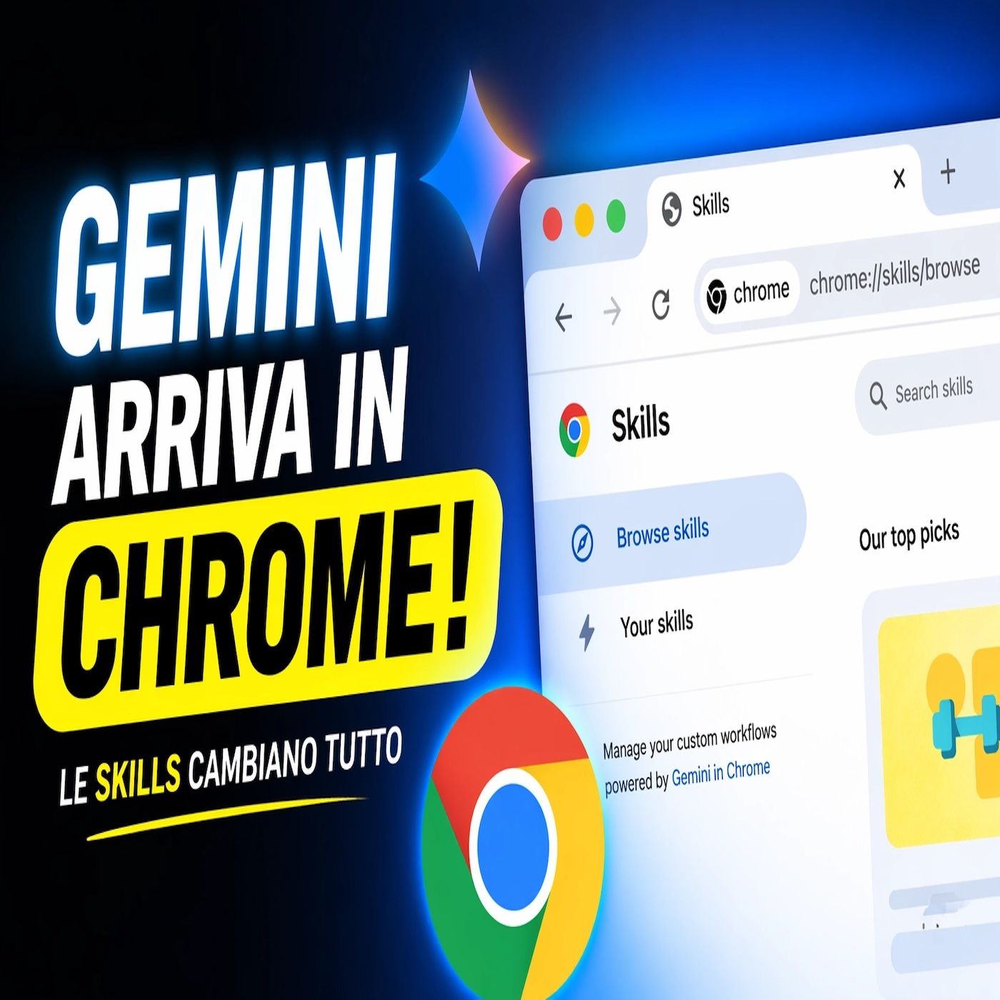 Gemini arriva in Chrome- cosa sono le Skills episode artwork