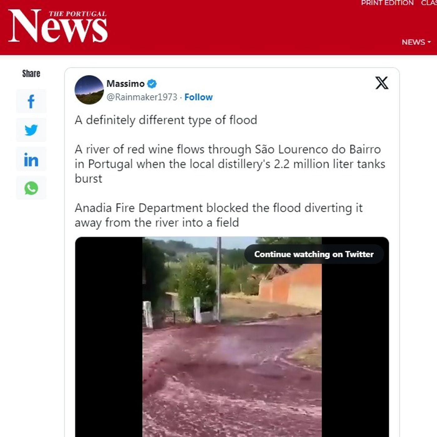 Red wine, road wine! How many litres of wine just got spilt in Portugal?! episode artwork