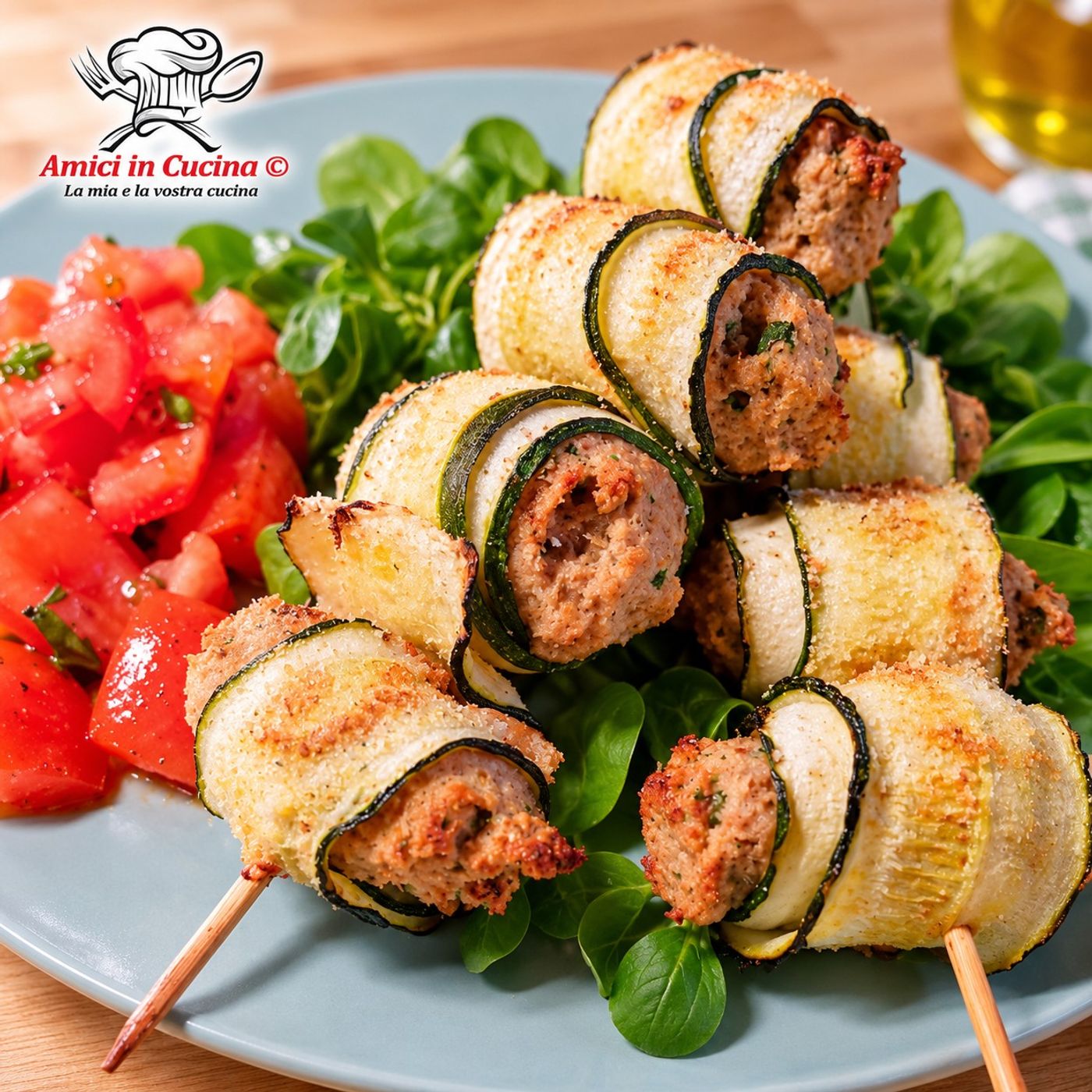 Involtini di zucchine ripieni di tonno al forno