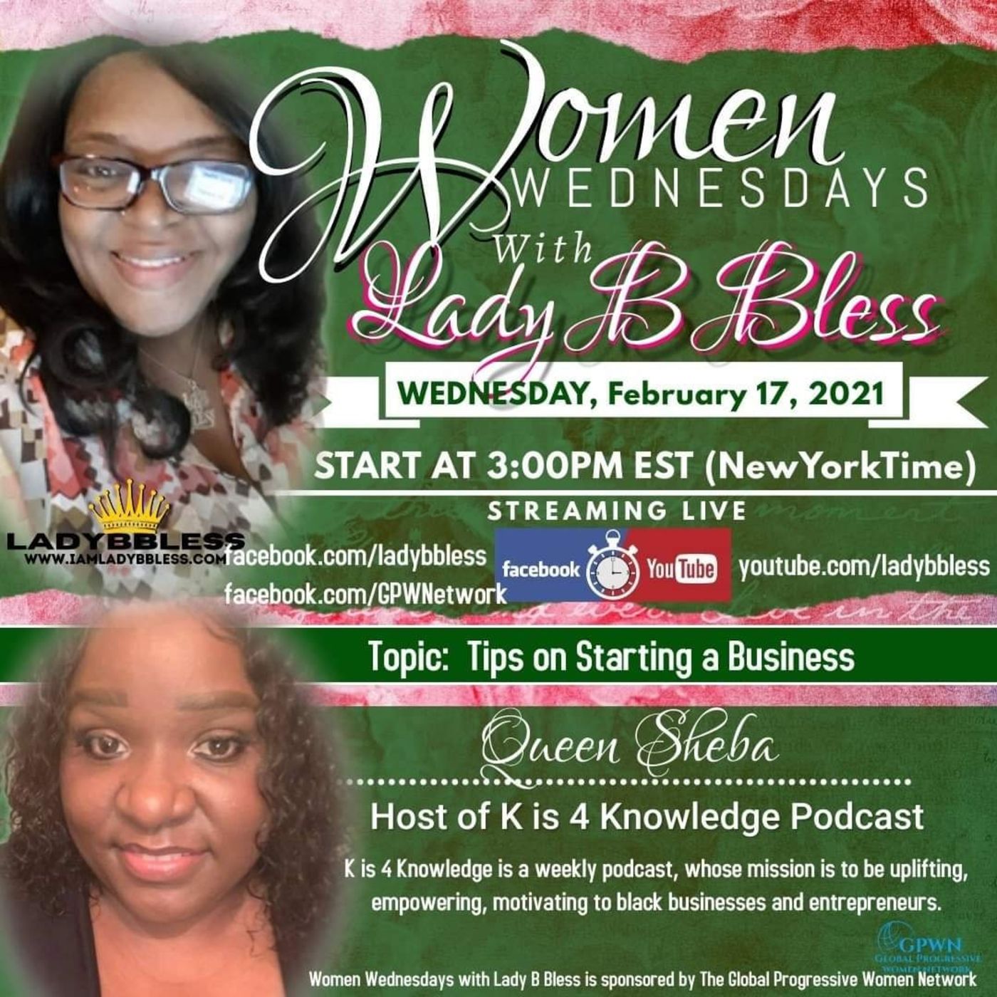Women Wednesdays with Lady B Bless