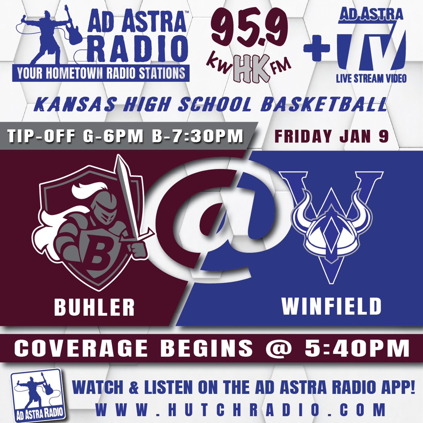 Buhler Crusaders at Winfield Vikings High School Basketball (January 9, 2026) episode artwork