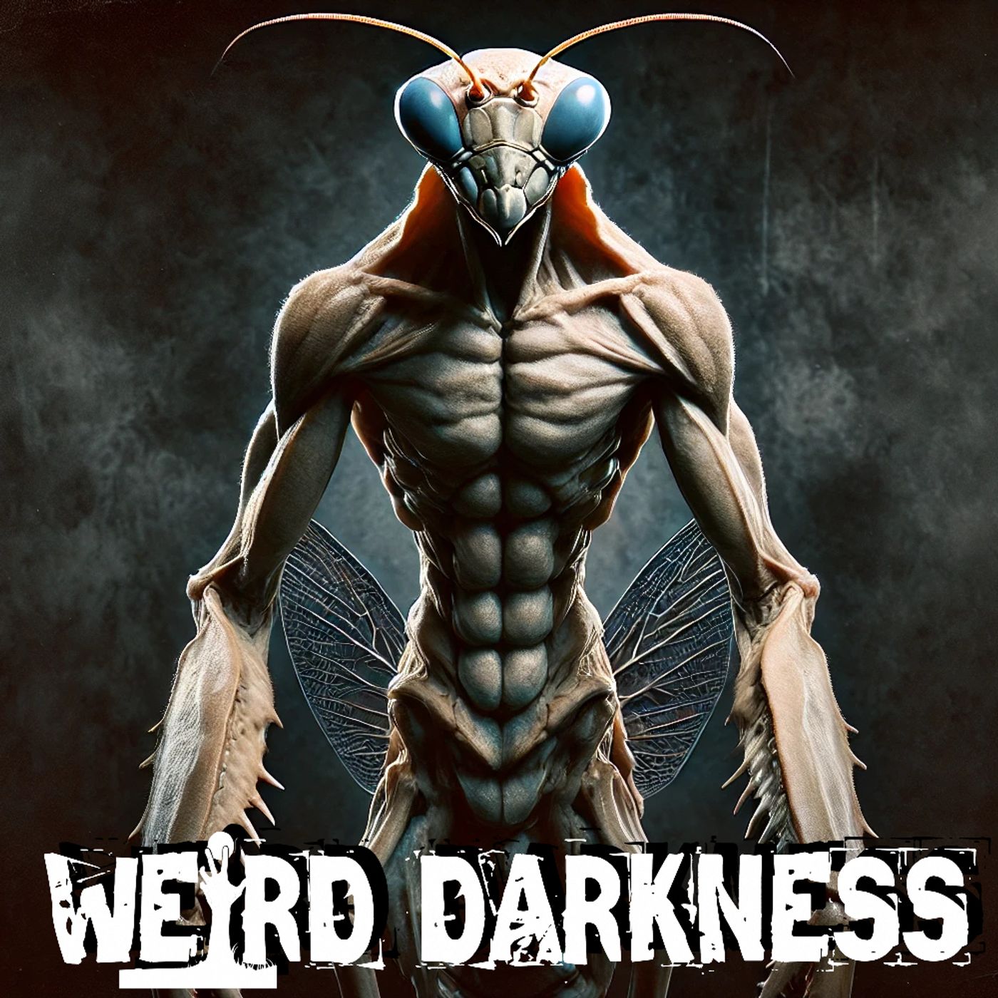 cover of episode “GIANT BUGS AND MANTIS MEN” and More Creepy True Stories! #WeirdDarkness