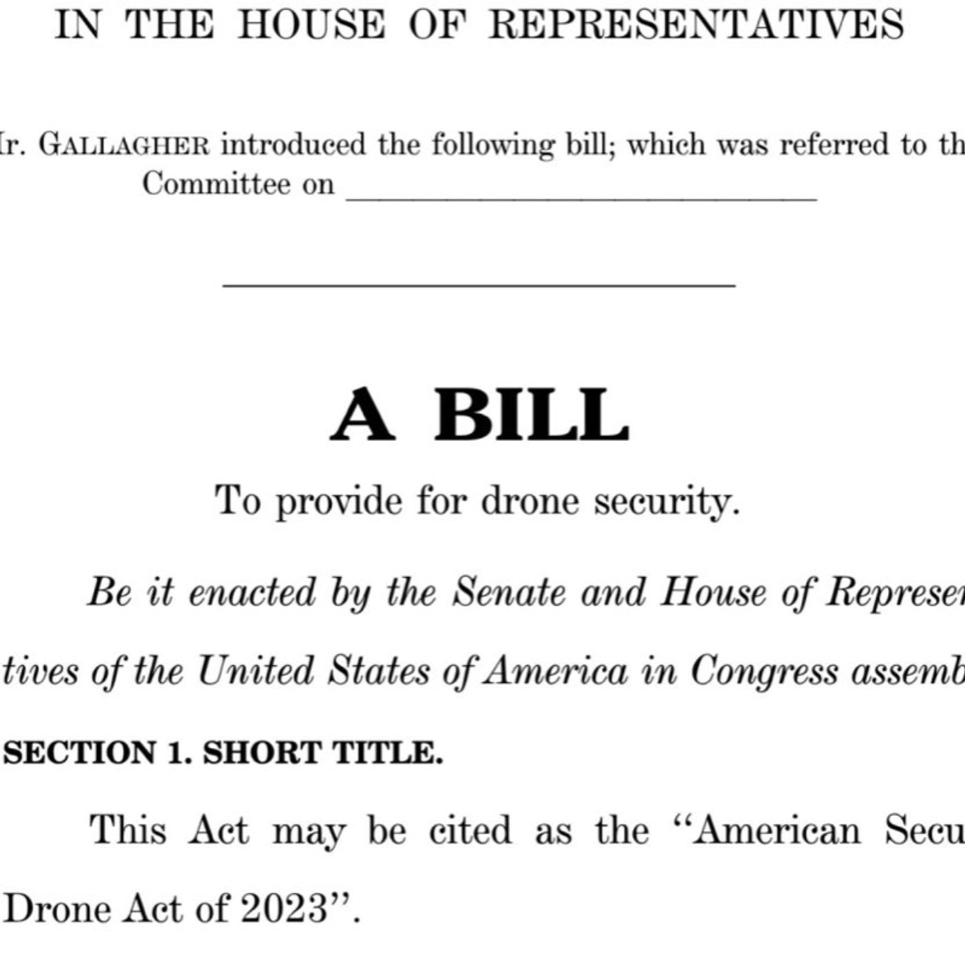 Drone Bill & Project Warp Speed ( Common Denominator)!?