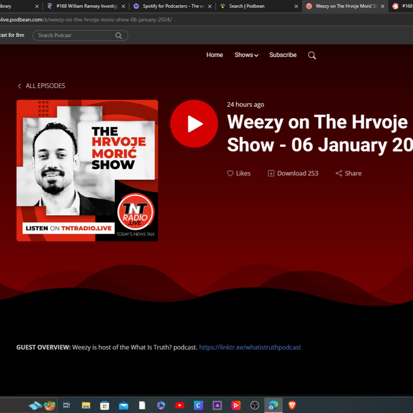 Weezy on TNT Radio on The HRVOJE MORIC SHOW #abrahamlincoln #proganda episode artwork