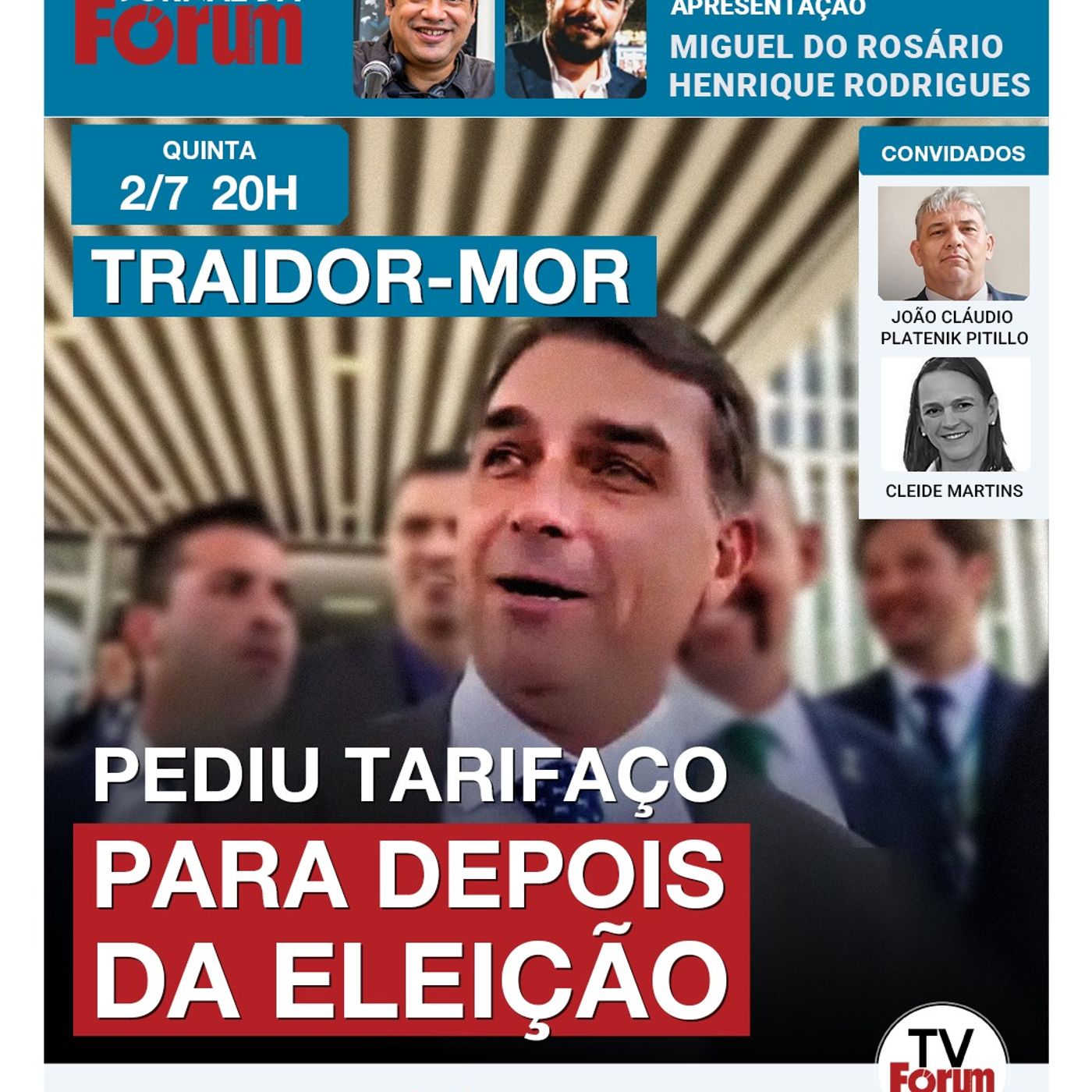 Flávio Bolsonaro pede que tarifaço dos EUA só venha depois da eleição para não o prejudicar episode artwork