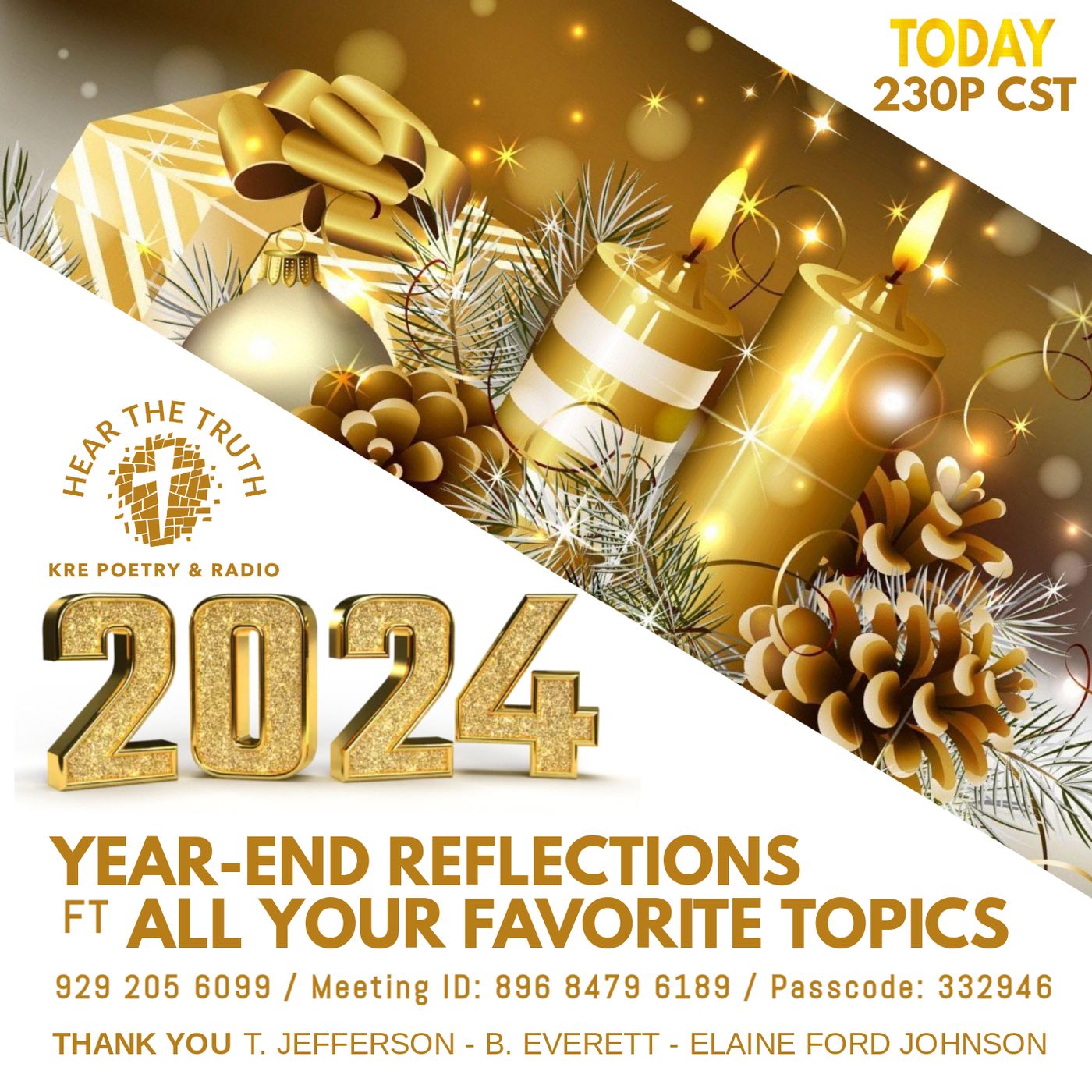 KRE POETRY AND RADIO - EP 111 (YEAR END REFLECTIONS) episode artwork