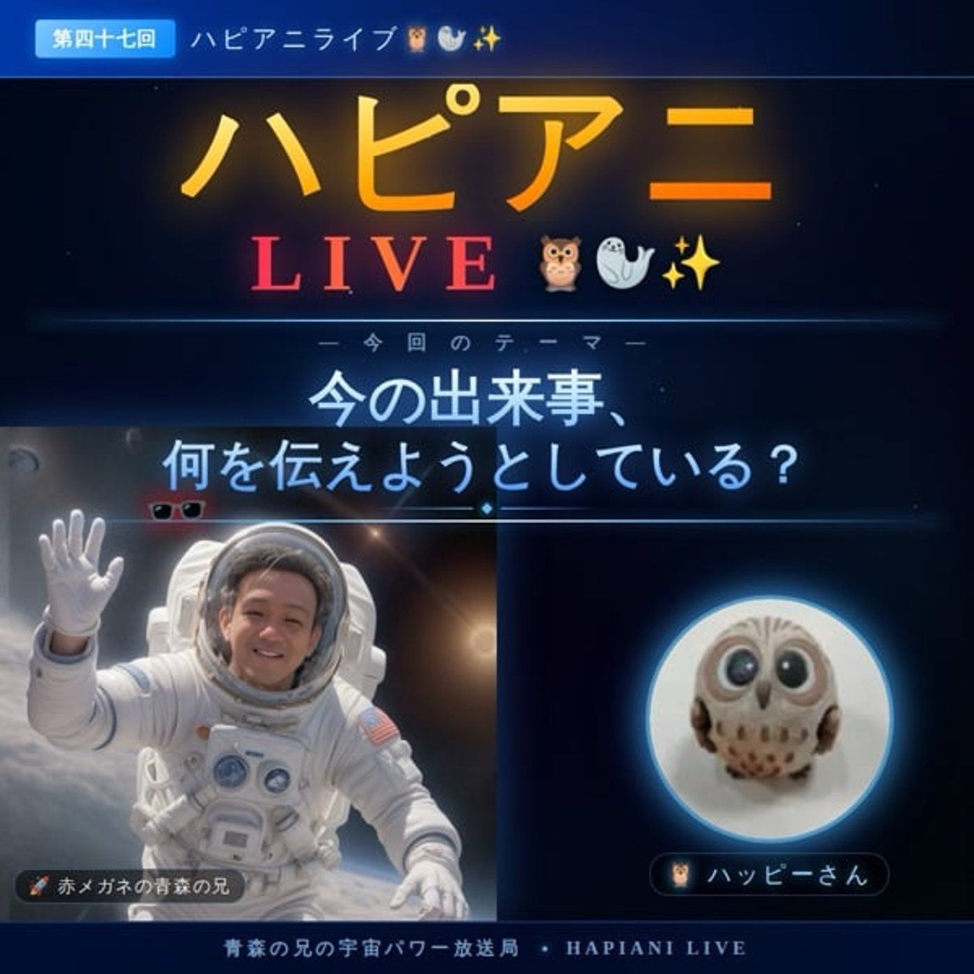 『今の出来事、何を伝えようとしてる？』ハピアニLIVE🦉🦭✨ episode artwork