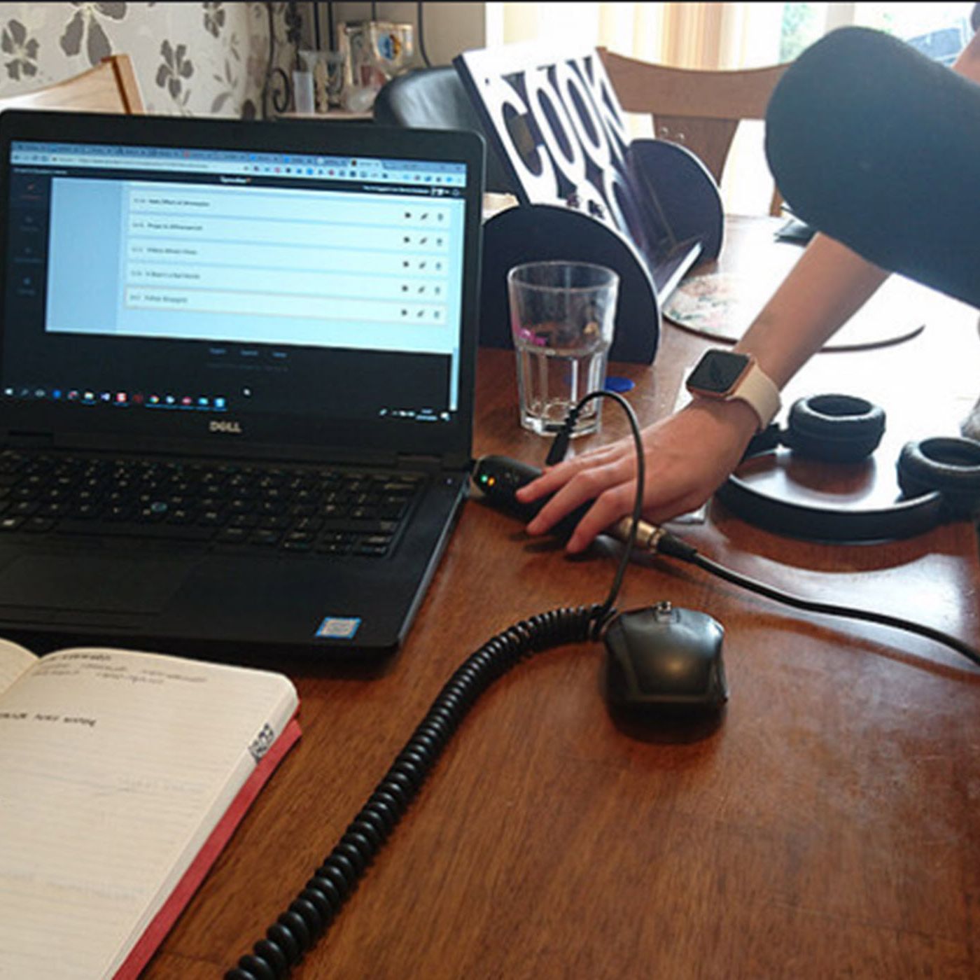 While using a shotgun mic from our kitchen studio episode artwork
