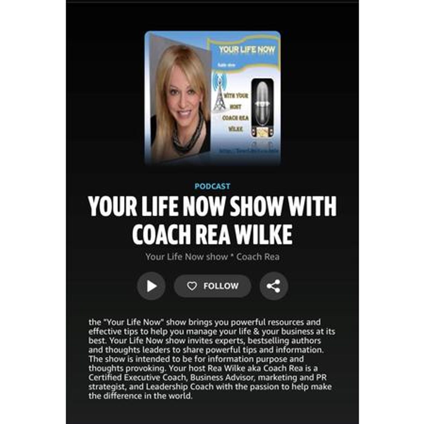YOUR LIFE NOW show with Coach Rea Wilke