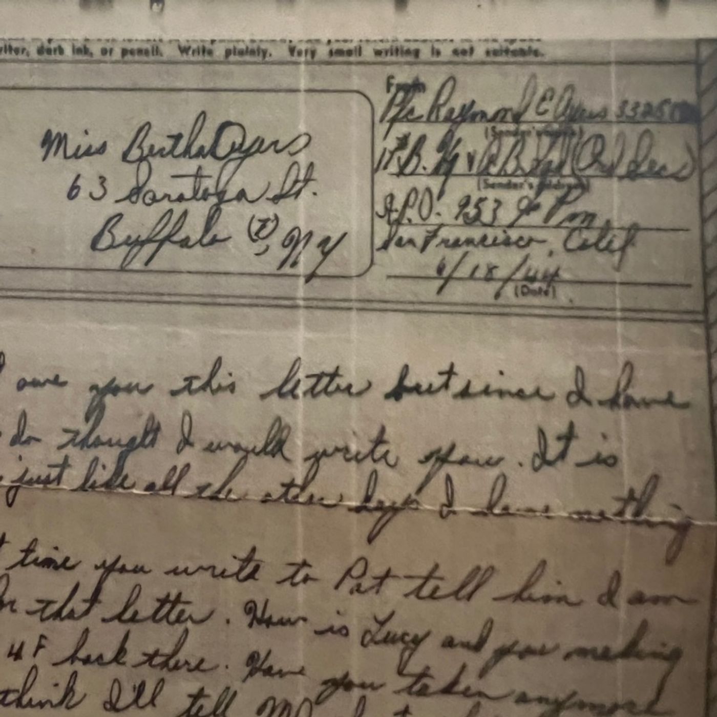 War and Family: Letters Home