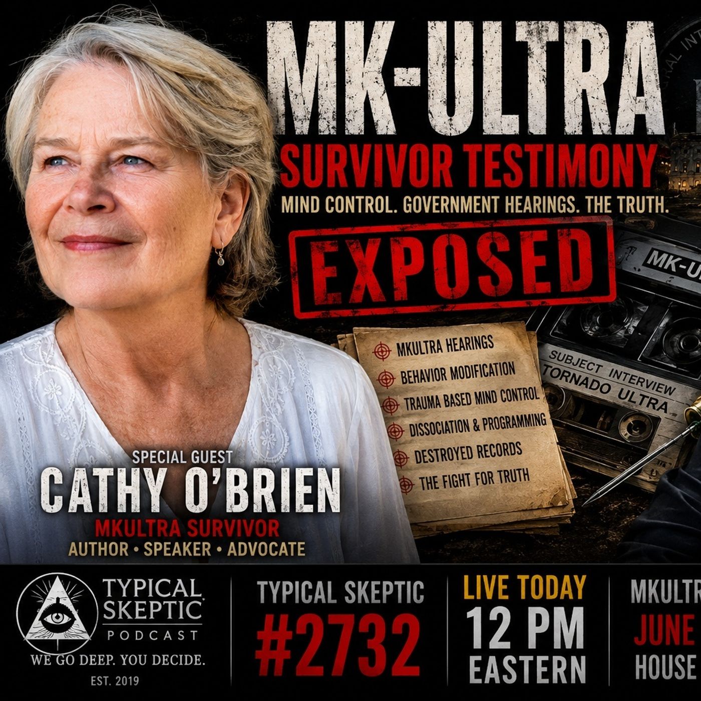 MKULTRA SURVIVOR Cathy O'Brien: Mind Control, Government Hearings - Feat Nathan Ciszek | TSP #2732 episode artwork