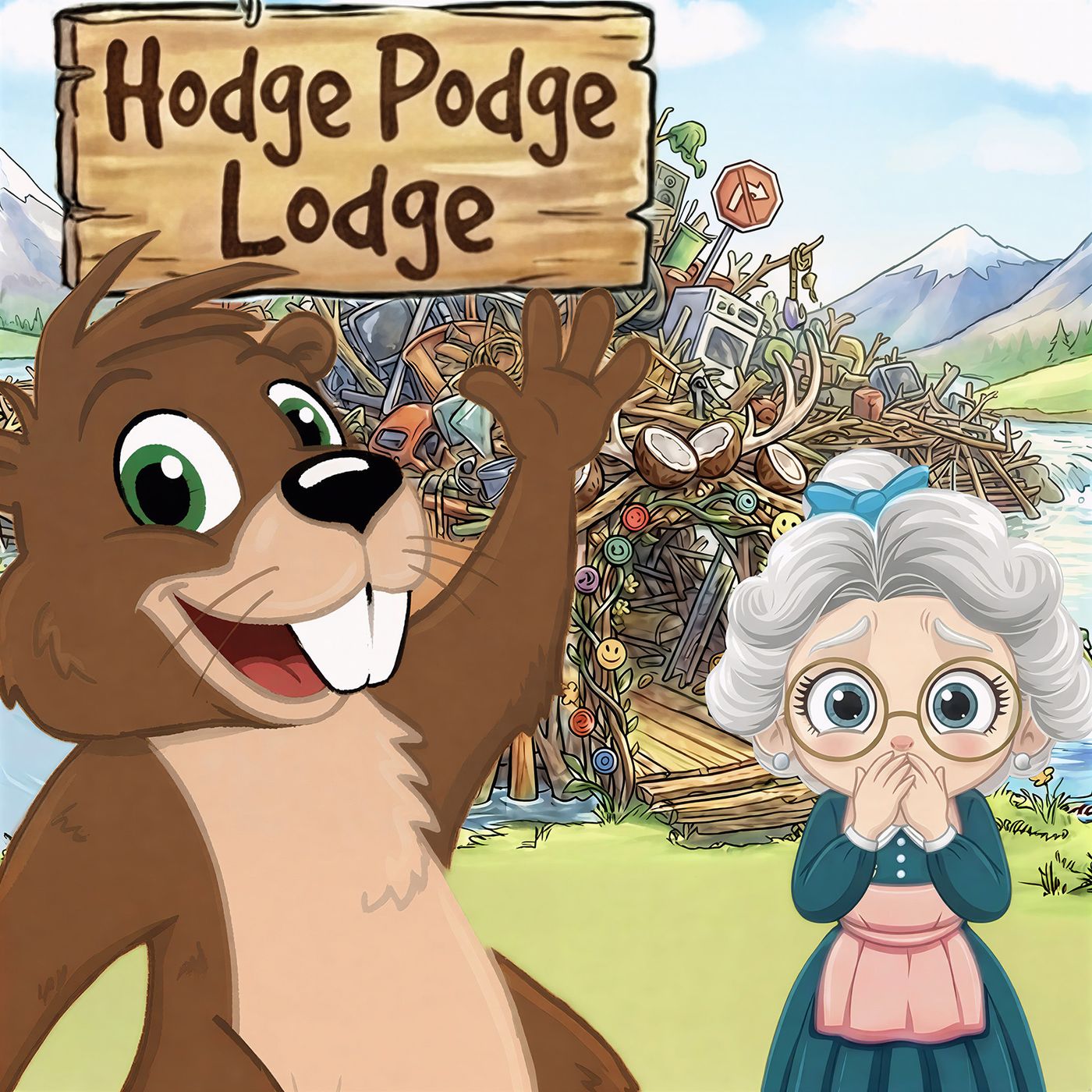 Barry Beaver's Mysterious Encounter - Mrs. Honeybee's Neighborhood artwork