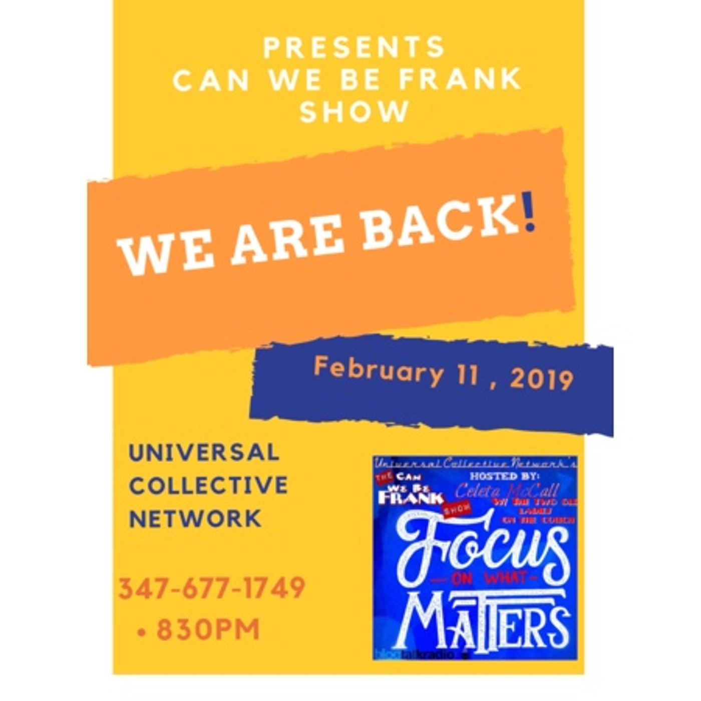 Can We be Frank Show on Universal Collective Network episode artwork