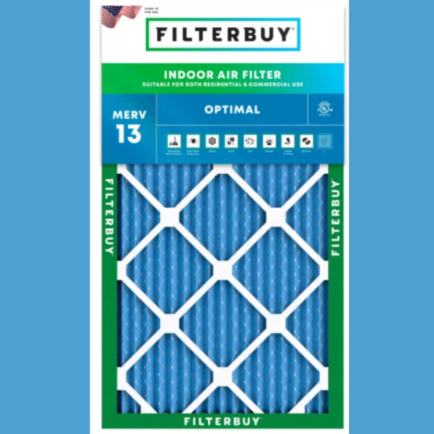Best 12x34x1 MERV 13 Furnace & HVAC Air Conditioner Filters