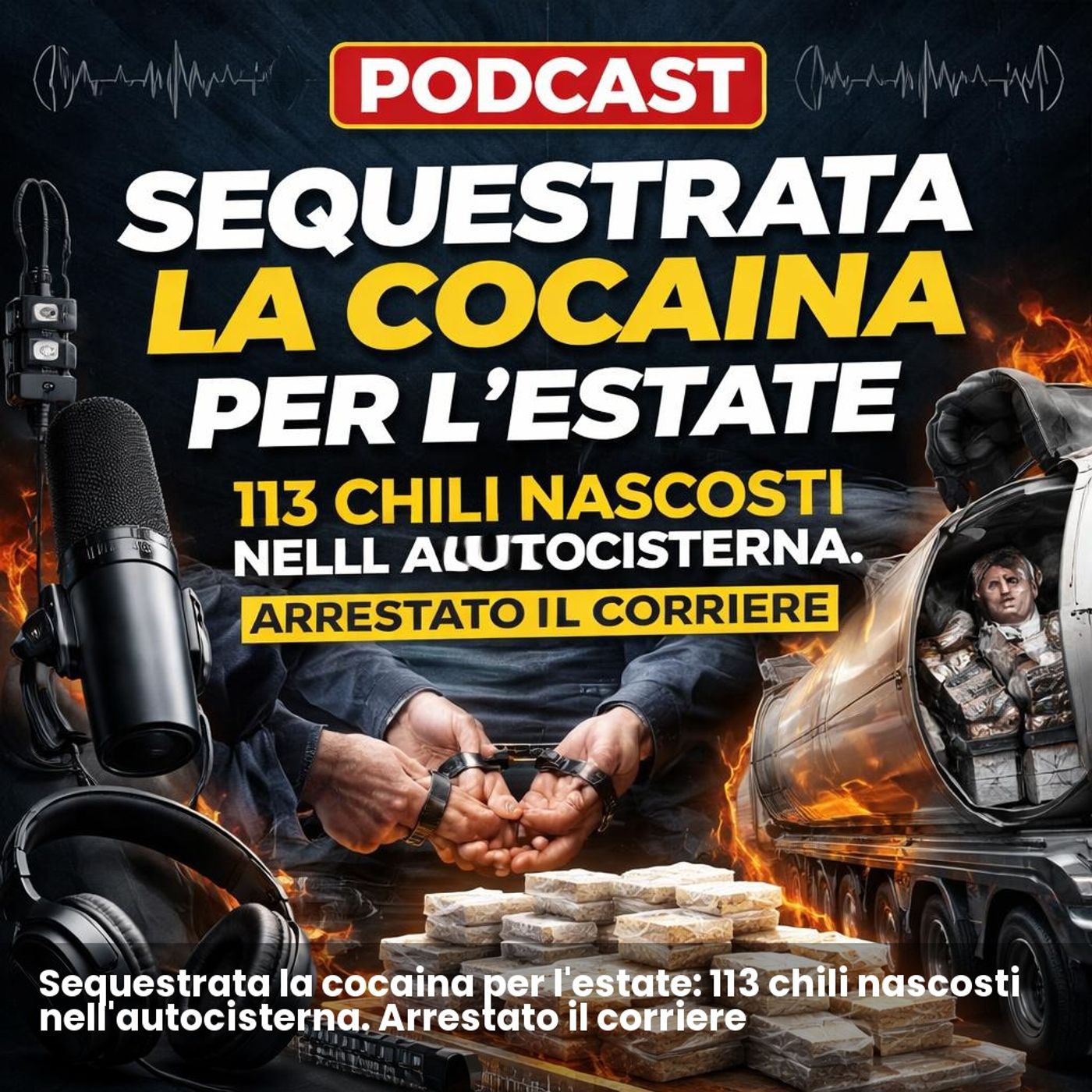 Sequestrata la cocaina per l'estate: 113 chili nascosti nell'autocisterna. Arrestato il corriere episode artwork