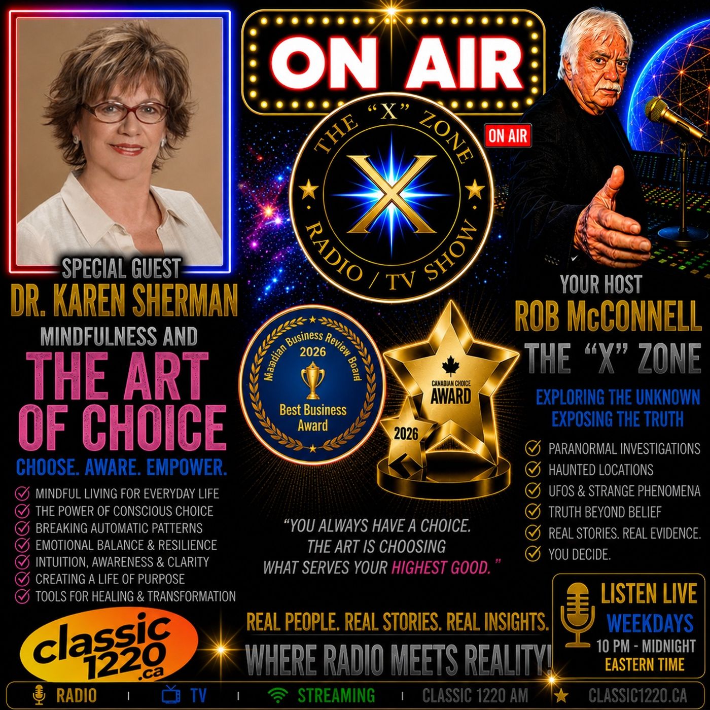 Rob McConnell Interviews - DR. KAREN SHERMAN - Mindfulness and The Art of Choice episode artwork