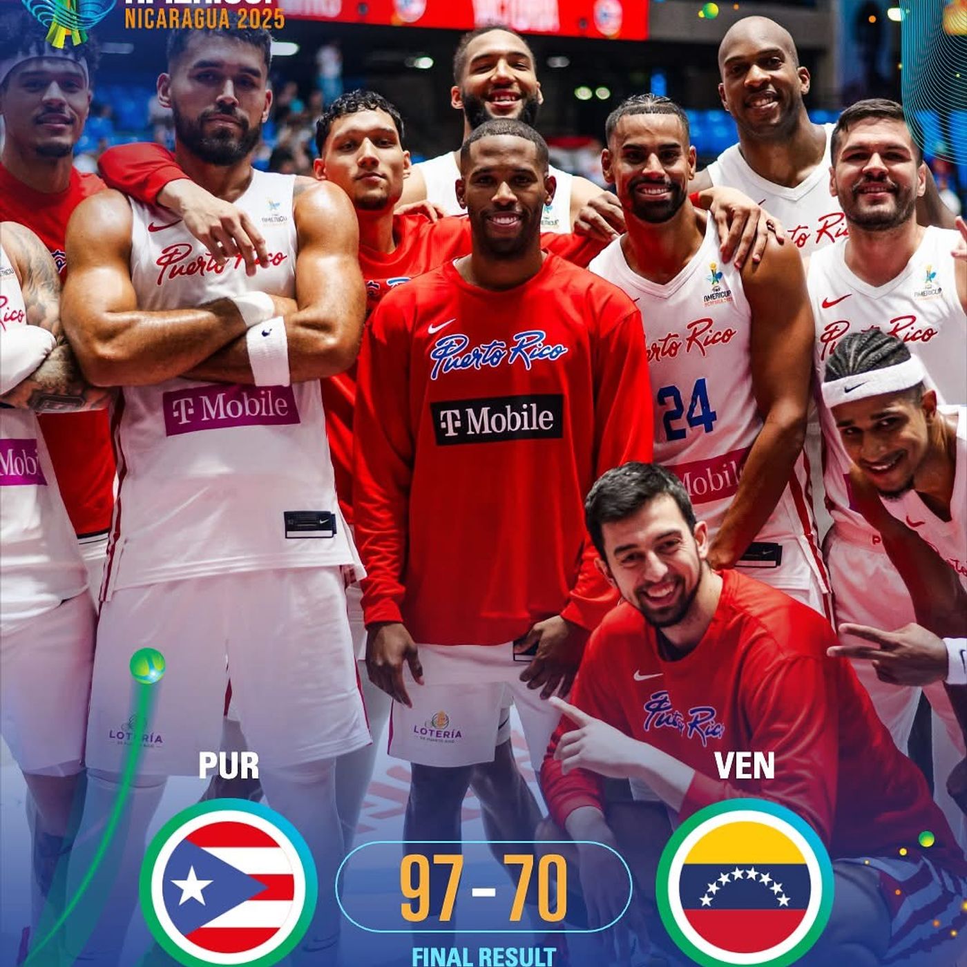 Puerto Rico vence a Venezuela y asegura su pase a la segunda ronda de la FIBA AmeriCup 2025
