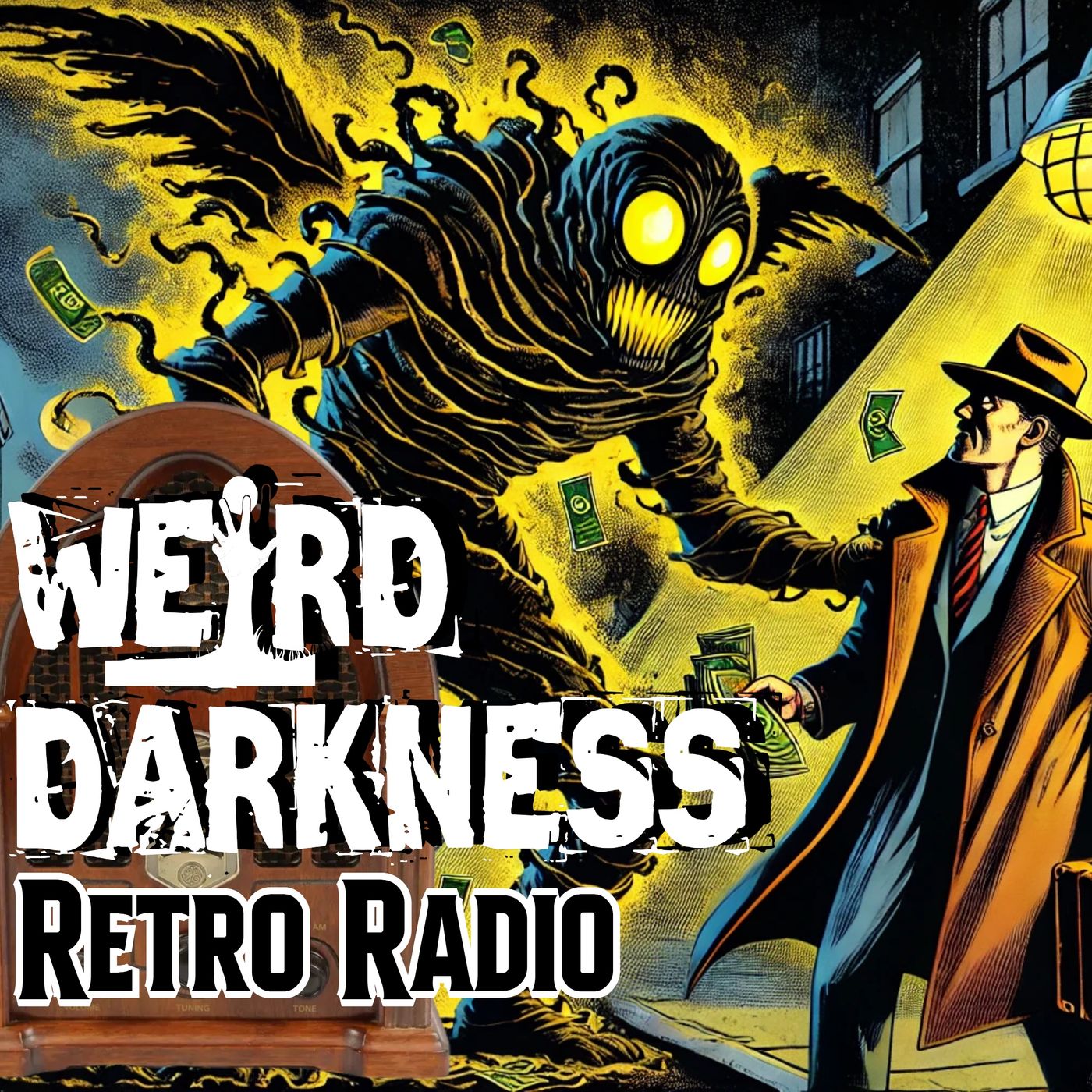 Listen In As “DEATH SPINS A WEB!” | 12 Dark And Creepy #RetroRadio Stories! EP0281 #WeirdDarkness - podcast episode cover