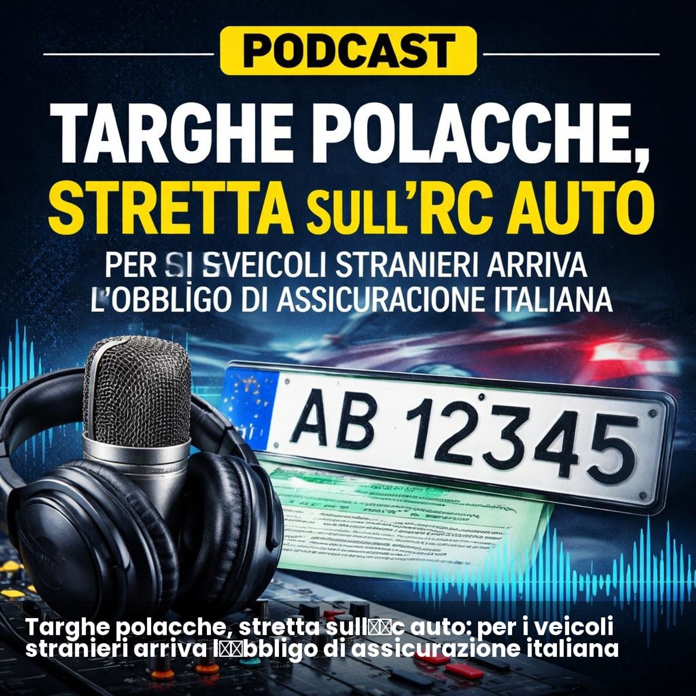 Targhe polacche, stretta sull’Rc auto: per i veicoli stranieri arriva l’obbligo di assicurazione italiana episode artwork