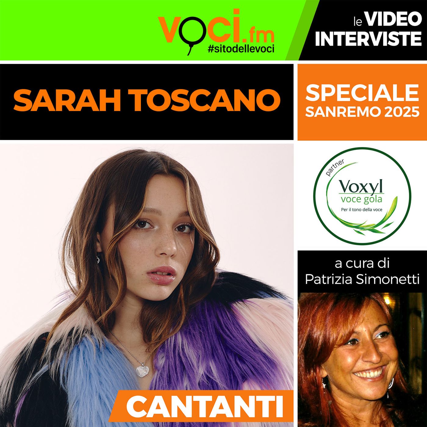 SANREMO 2025: SARAH TOSCANO su VOCI.fm - clicca PLAY e ascolta l'intervista
