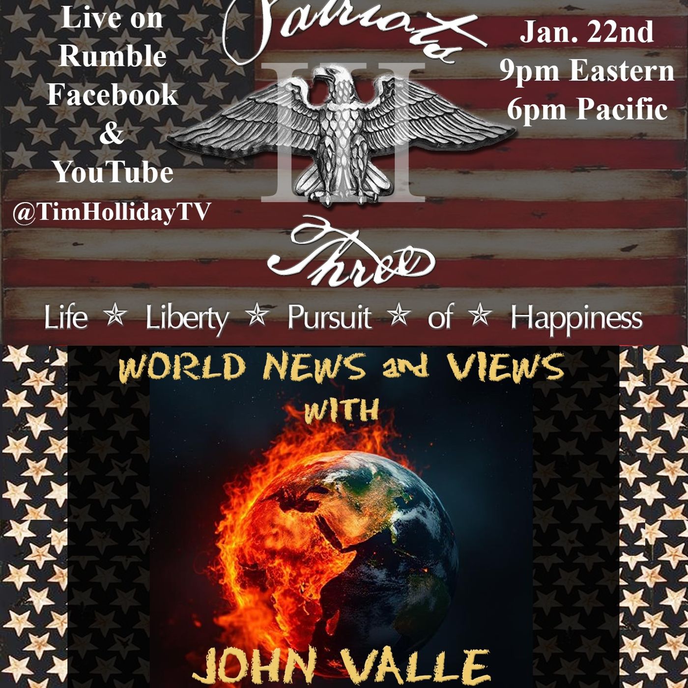 1-22-2026 Patriots III with guest John Valle episode artwork