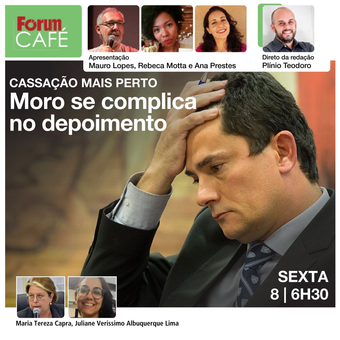 Cassação mais perto: Moro se complica no depoimento | Fórum Café | 8.12.23