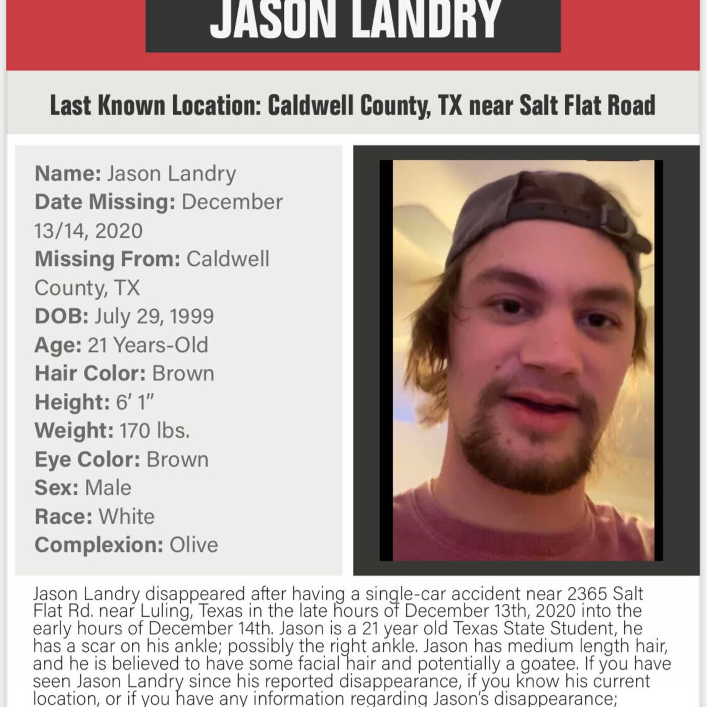 The Strange Disappearance of Jason Landry