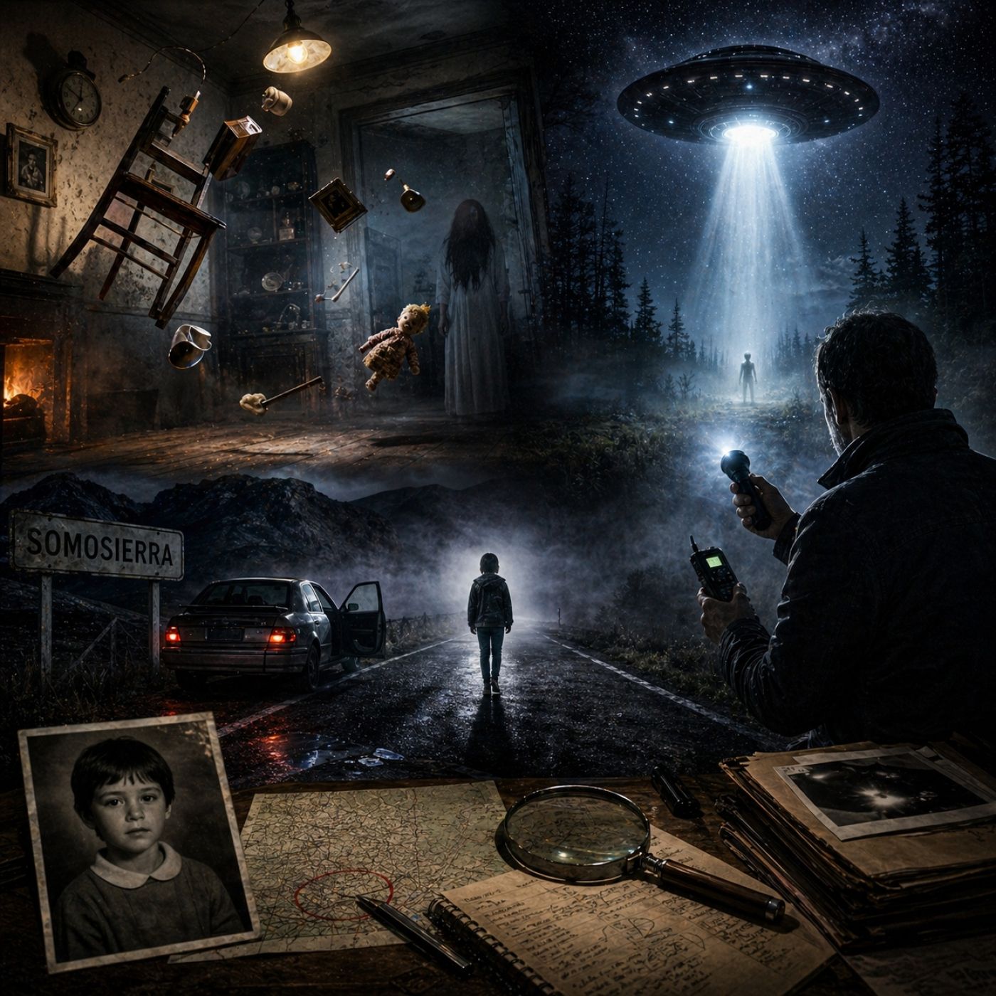 Voces del Misterio: Poltergeist, OVNIs y la desaparición de Somosierra: casos reales que siguen sin explicación — Voces del Misterio cover
