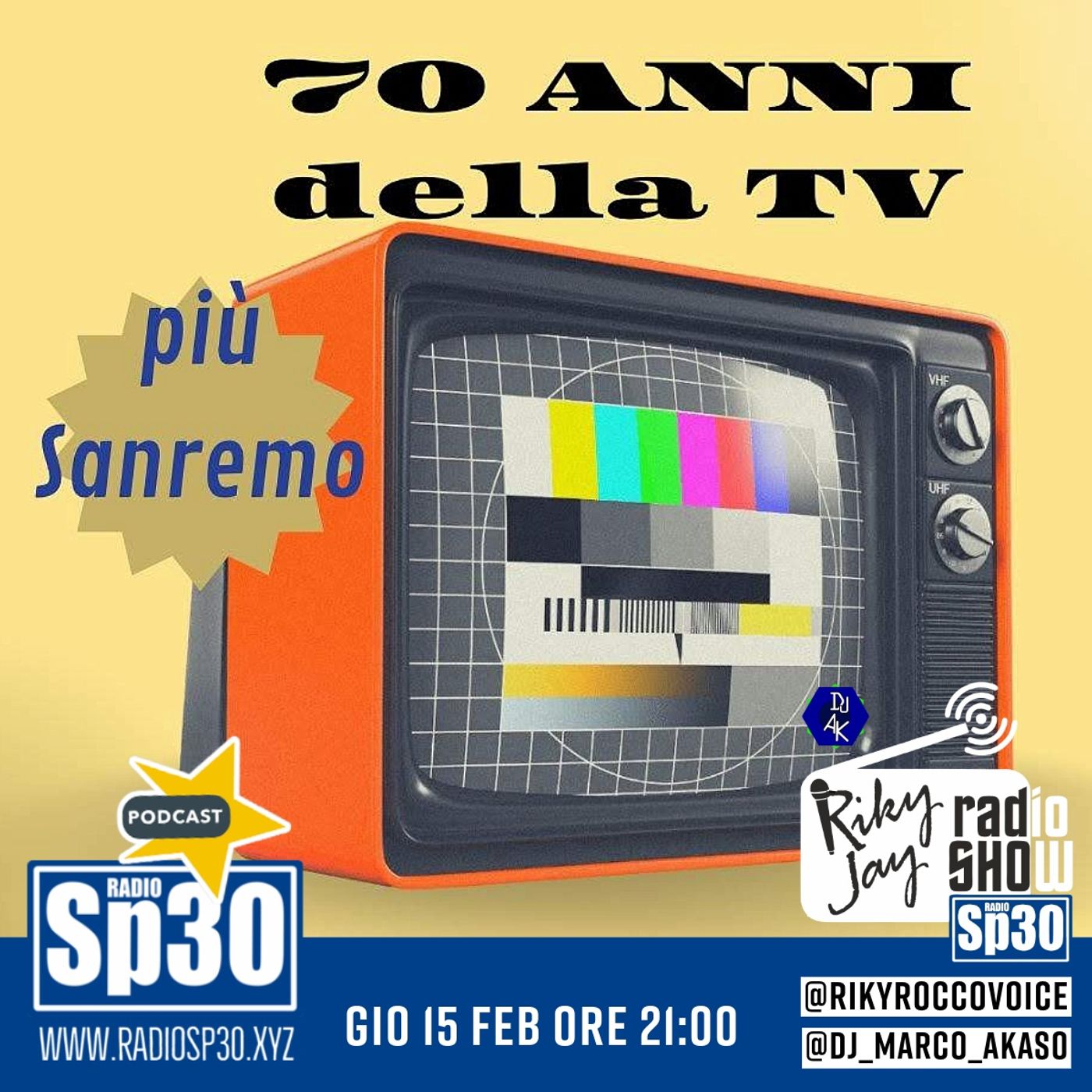 RikyJay Radio Show - ST.5 N.19 - Storia della TV piu Sanremo
