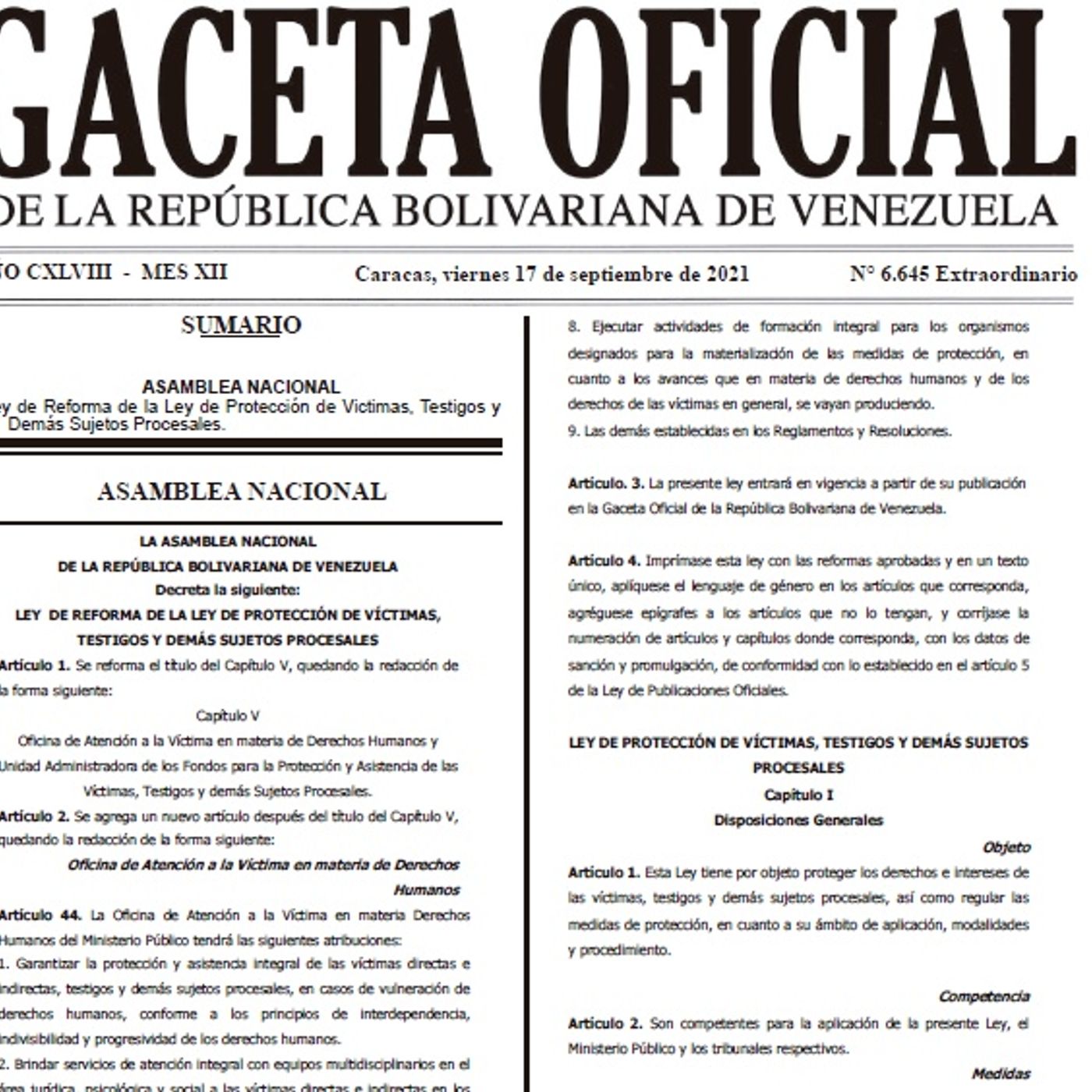 LEY DE PROTECCIÓN DE VÍCTIMAS, TESTIGOS Y DEMÁS SUJETOS PROCESALES episode artwork