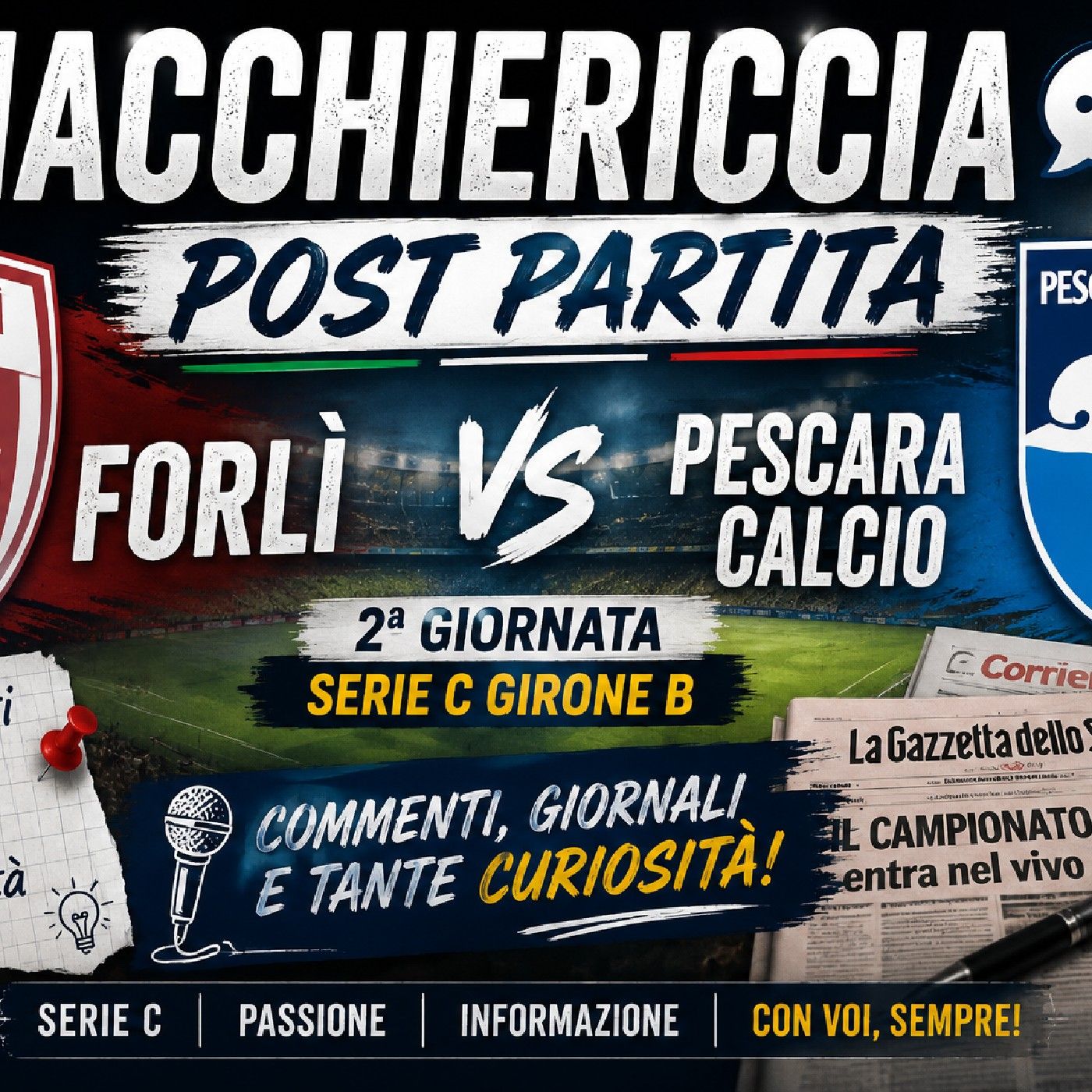 🔴Chiacchiericcia - 🔴👀Post Partita Forlì Vs Pescara Calcio  🐬❤️ episode artwork