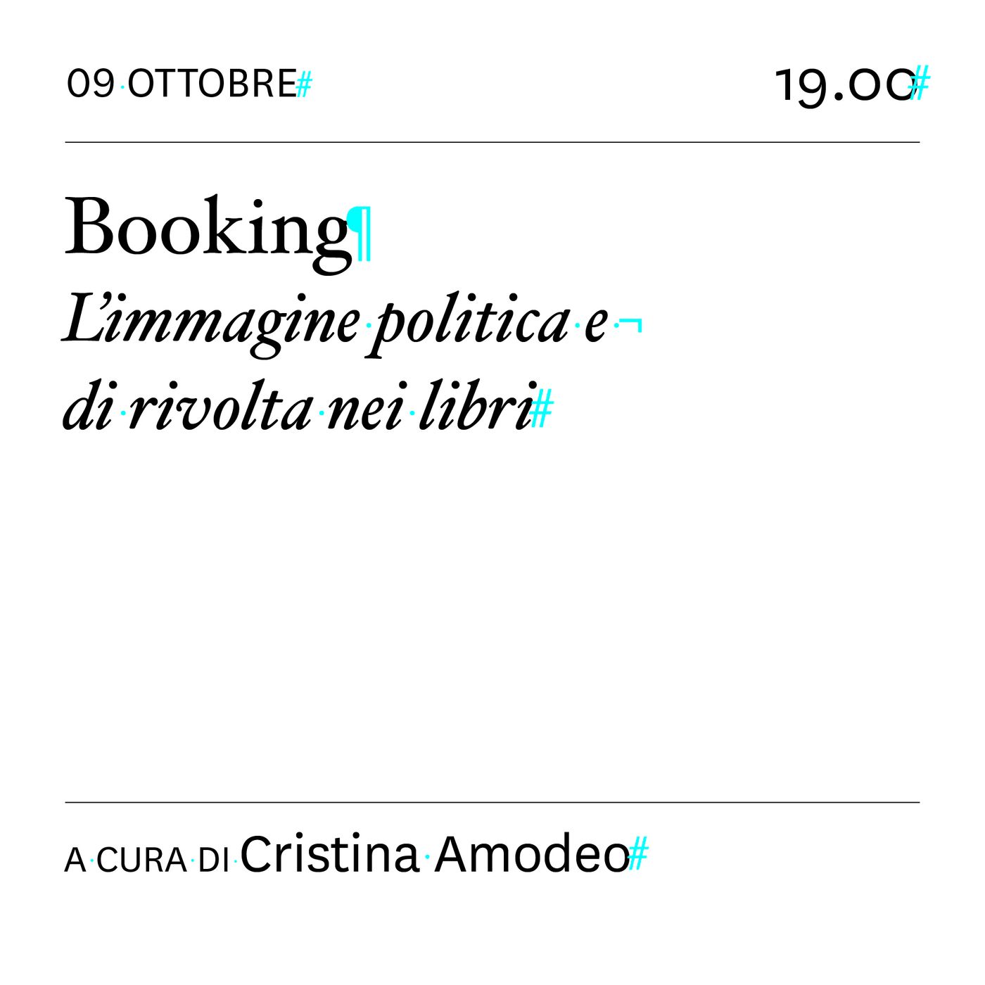 Booking. L'immagine politica e di rivolta nei libri